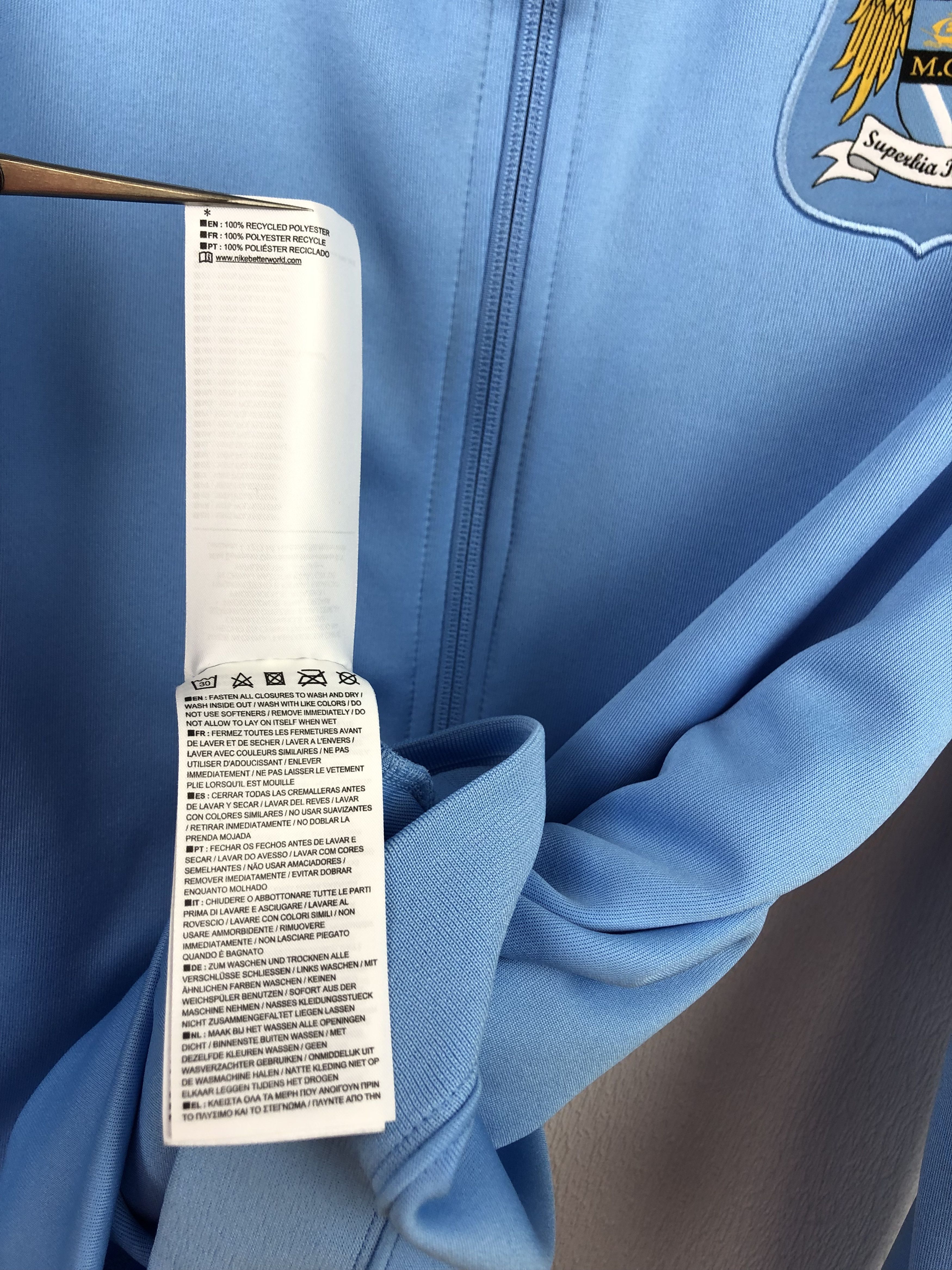 Nike Manchester City Football Nike Jacket Soccer Track Top Rare Size US L / EU 52-54 / 3 - 11 Thumbnail