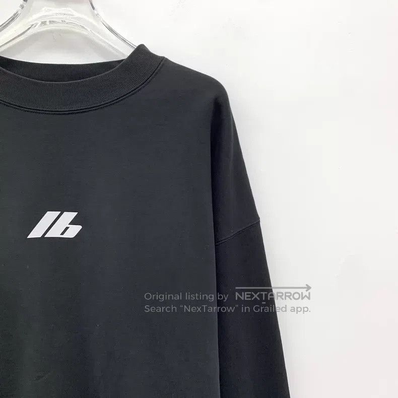 Balenciaga Balenciaga Black Logo Letter Printed Cotton Round Neck Lon Size US S / EU 44-46 / 1 - 3 Thumbnail