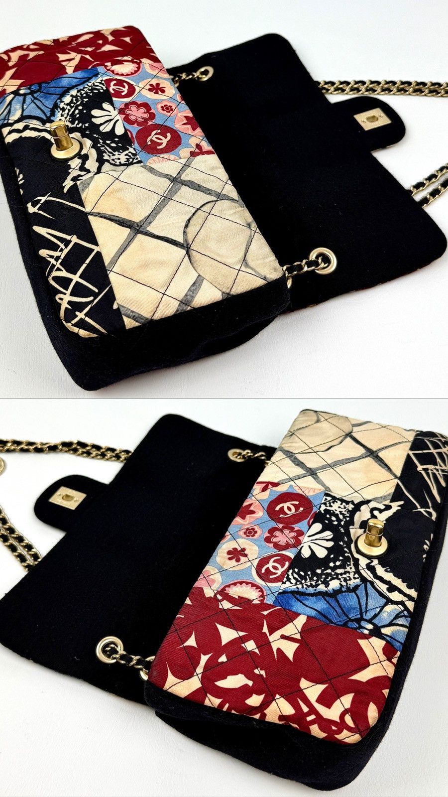 Chanel Chanel - 2014 - Jersey - Patchwork - Mini - Flap Size ONE SIZE - 17 Thumbnail