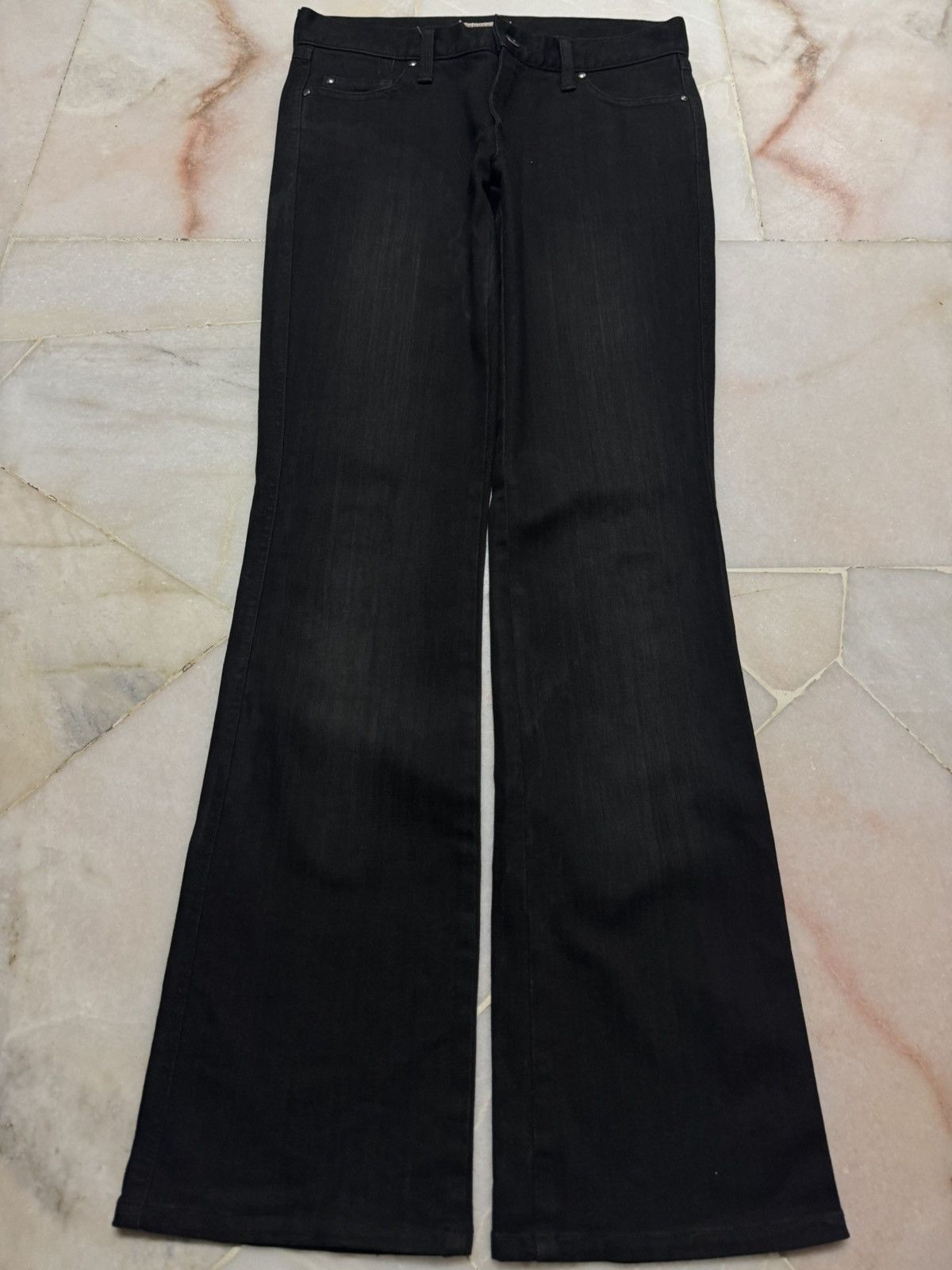 Tornado Mart SLIM FLARED 90's STYLE JAPANESE STONE WASHED SUPER BLACK Size US 28 / EU 44 - 18 Thumbnail