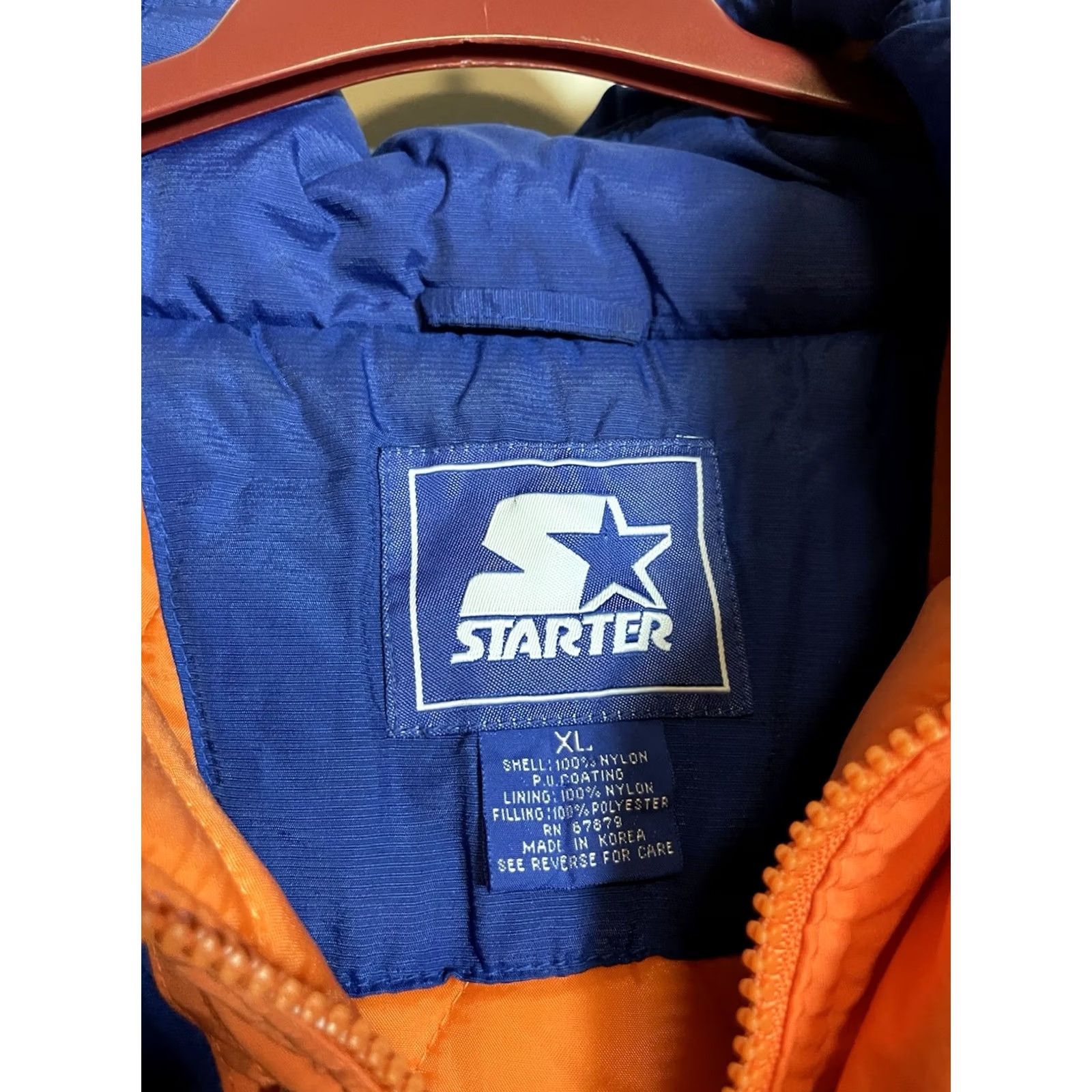 Starter VINTAGE Starter Florida Gators Hooded Puffer Jacket NCAA Half Zip XL Men Blue & Orange Embroidered Logo Size US XL / EU 56 / 4 - 6 Thumbnail