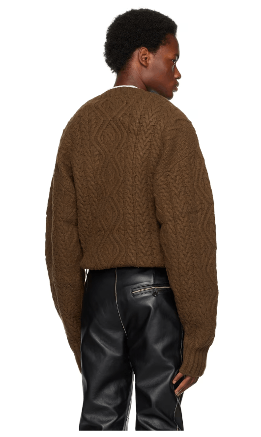 Martine Rose BNWT AW23 MARTINE ROSE BOILED CABLE DOLL CREW SWEATER M Size US M / EU 48-50 / 2 - 11 Thumbnail