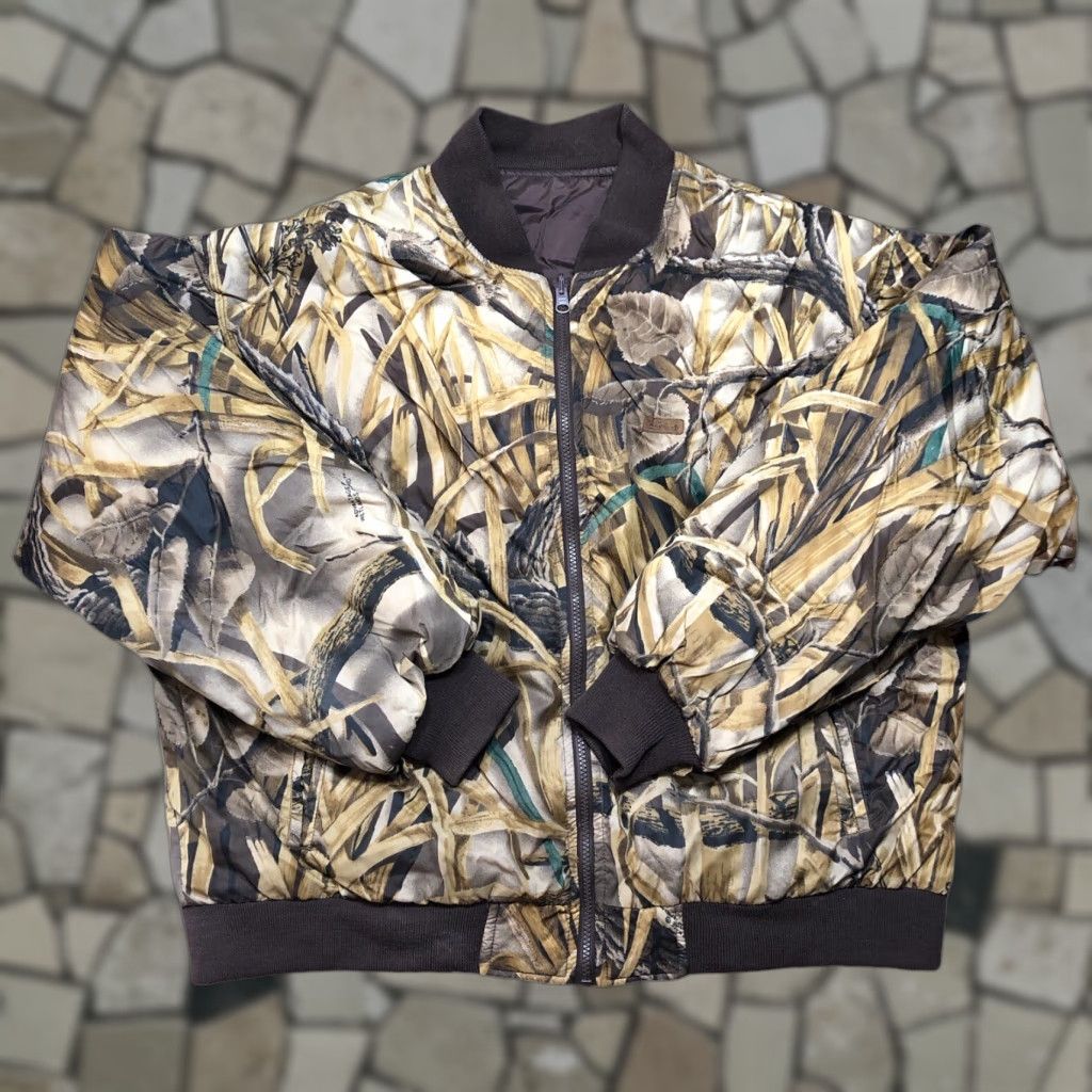 Vintage VINTAGE Woolrich Jacket Mens Large Camouflage Nylon Hooded Bomber Coat with Stand-Up Collar, 90s Grunge Outdoor Hunting Size US L / EU 52-54 / 3 - 1 Thumbnail
