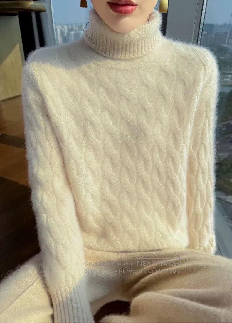 Loro Piana Loro Piana White Cashmere Sweater, Classic Twisted Design Size XS / US 0-2 / IT 36-38 - 8 Thumbnail
