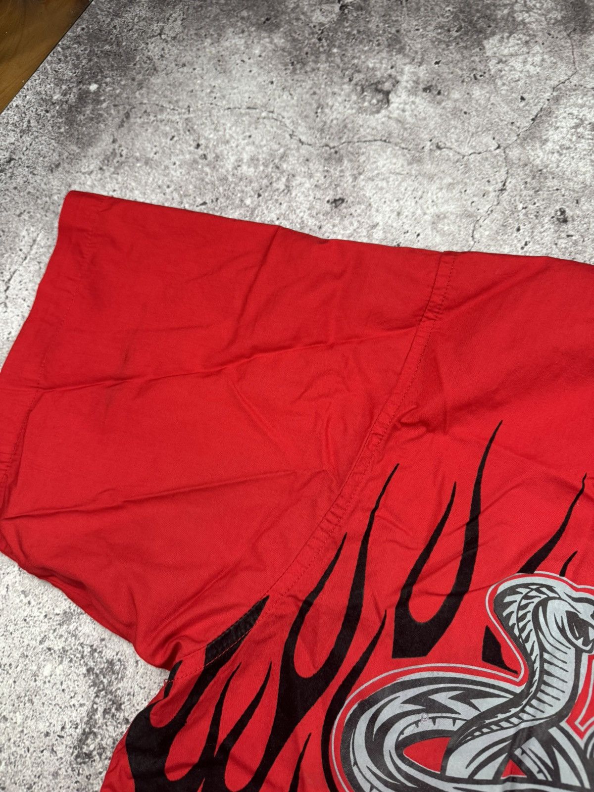 Vintage 💧Vintage Y2k No Boundaries Shirt Button Up Flames red Rare💧 Size US XXL / EU 58 / 5 - 5 Thumbnail