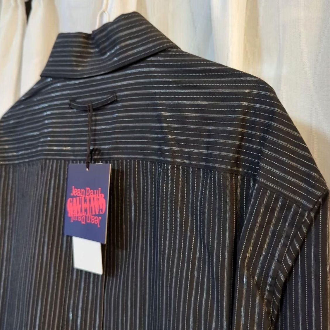 Jean Paul Gaultier Jean Paul GAULTIER CLASSIQUE Long Sleeve Shirt 46 Khaki Stripe Cotton Size US XXL / EU 58 / 5 - 7 Thumbnail