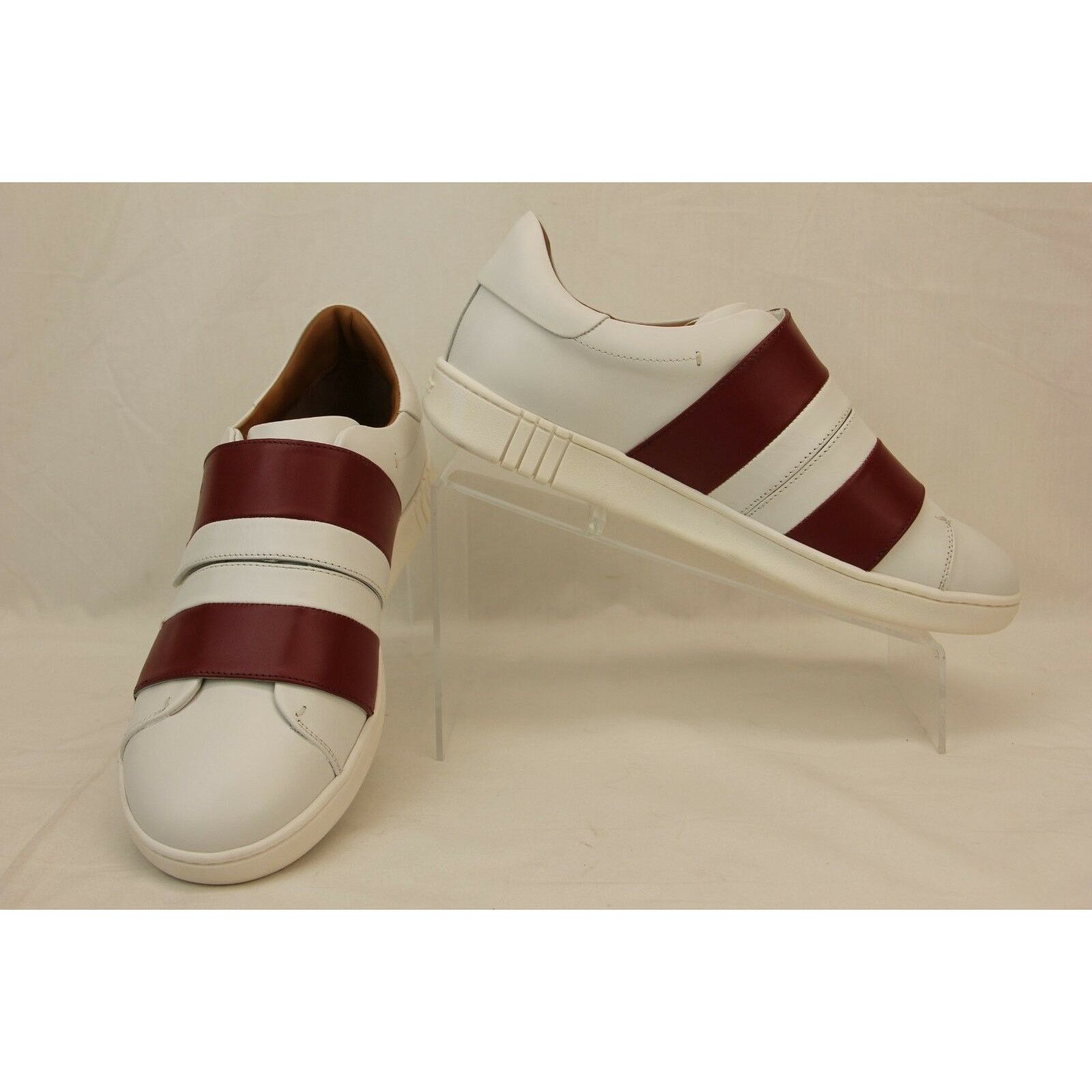 Bally 6213016 WILLET WHITE RED LEATHER LOGO SWISS SNEAKERS 11 44 Size US 11 / EU 44 - 7 Thumbnail