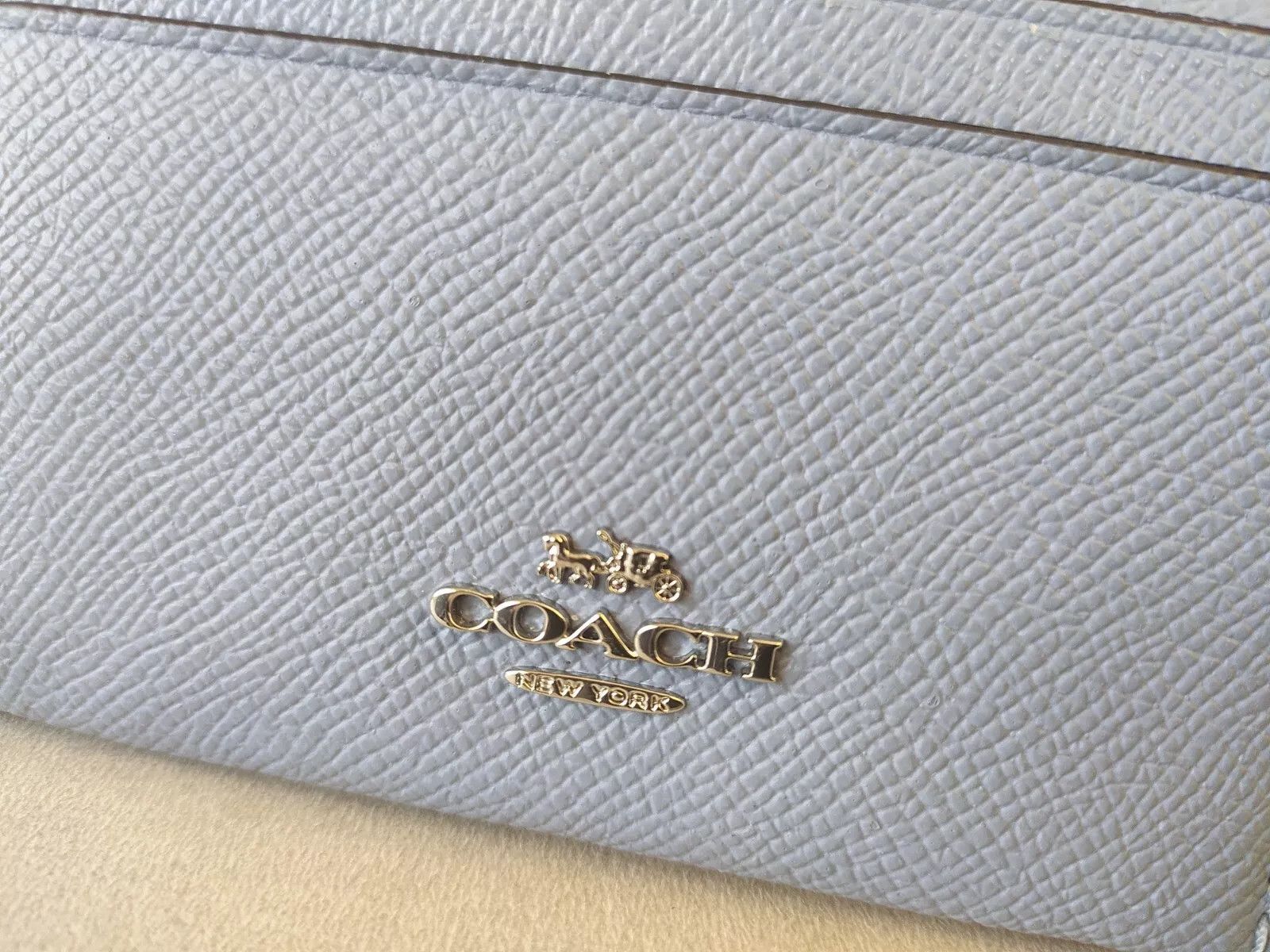 Coach Coach Mini Skinny ID zip Card Case in cross grain T 9101 Size ONE SIZE - 4 Thumbnail