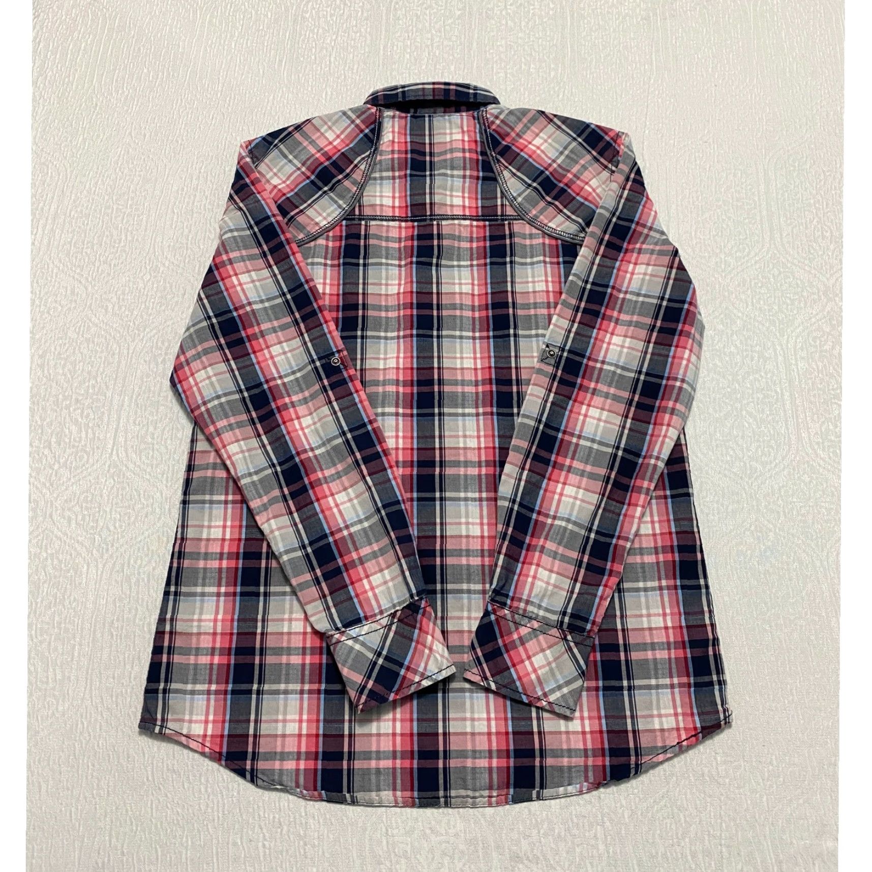 BKE BKE Shirt Western Plaid Pink Long Sleeve Button-Up Snap Pocket Collared Cotton Blend Men L Size US L / EU 52-54 / 3 - 7 Thumbnail