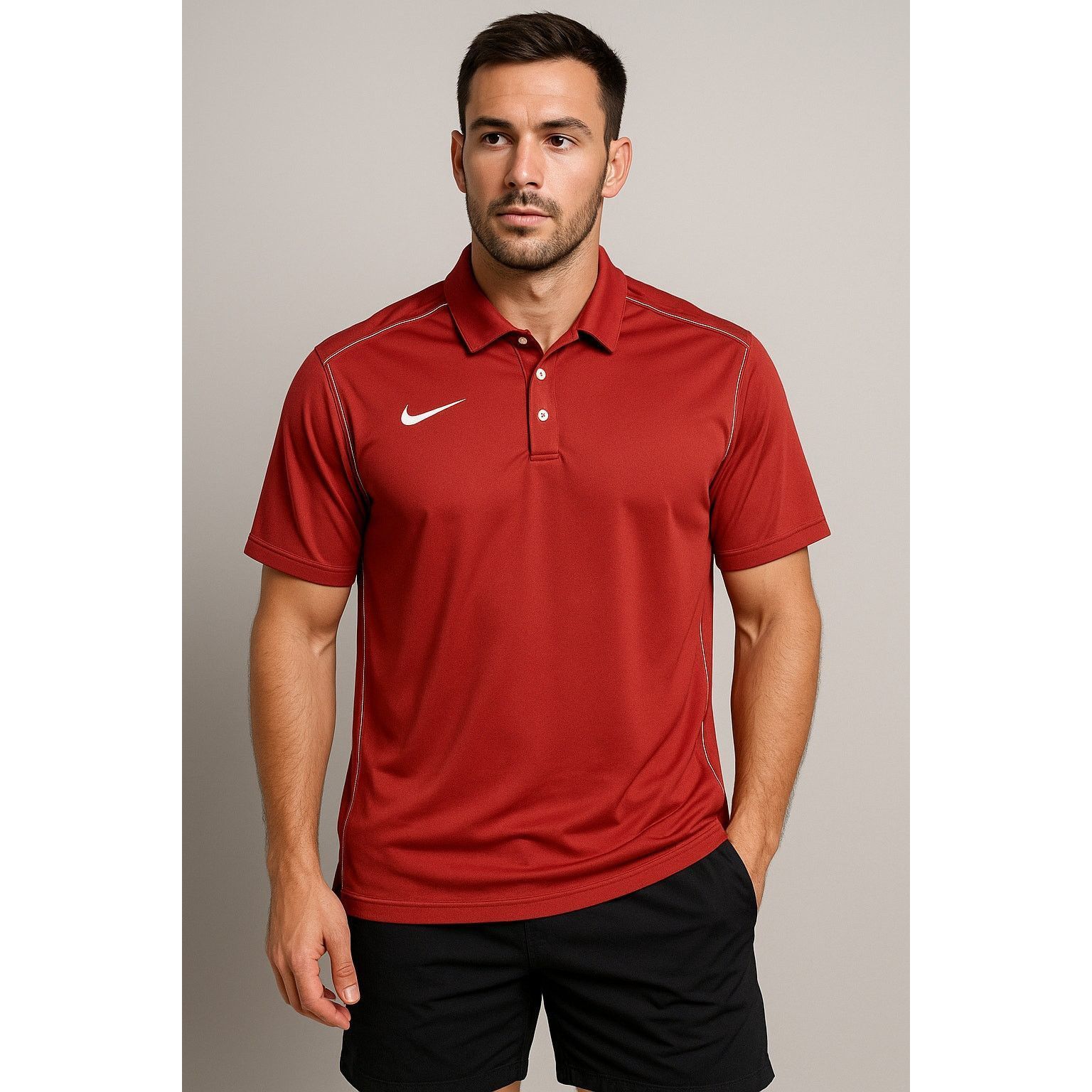 Nike Classic Red Dri-FIT Polo Shirt Nike Golf Tennis Activewear L Size US L / EU 52-54 / 3 - 1 Thumbnail