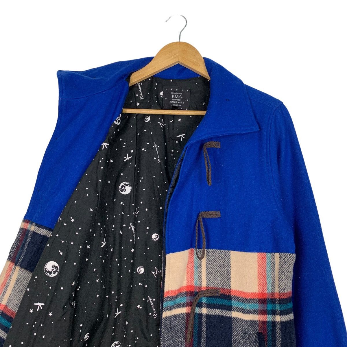 Japanese Brand KMK Kingly Mask Tartan Wool Hybrid Duffle Coat #1007-C45 Size M / US 6-8 / IT 42-44 - 10 Thumbnail