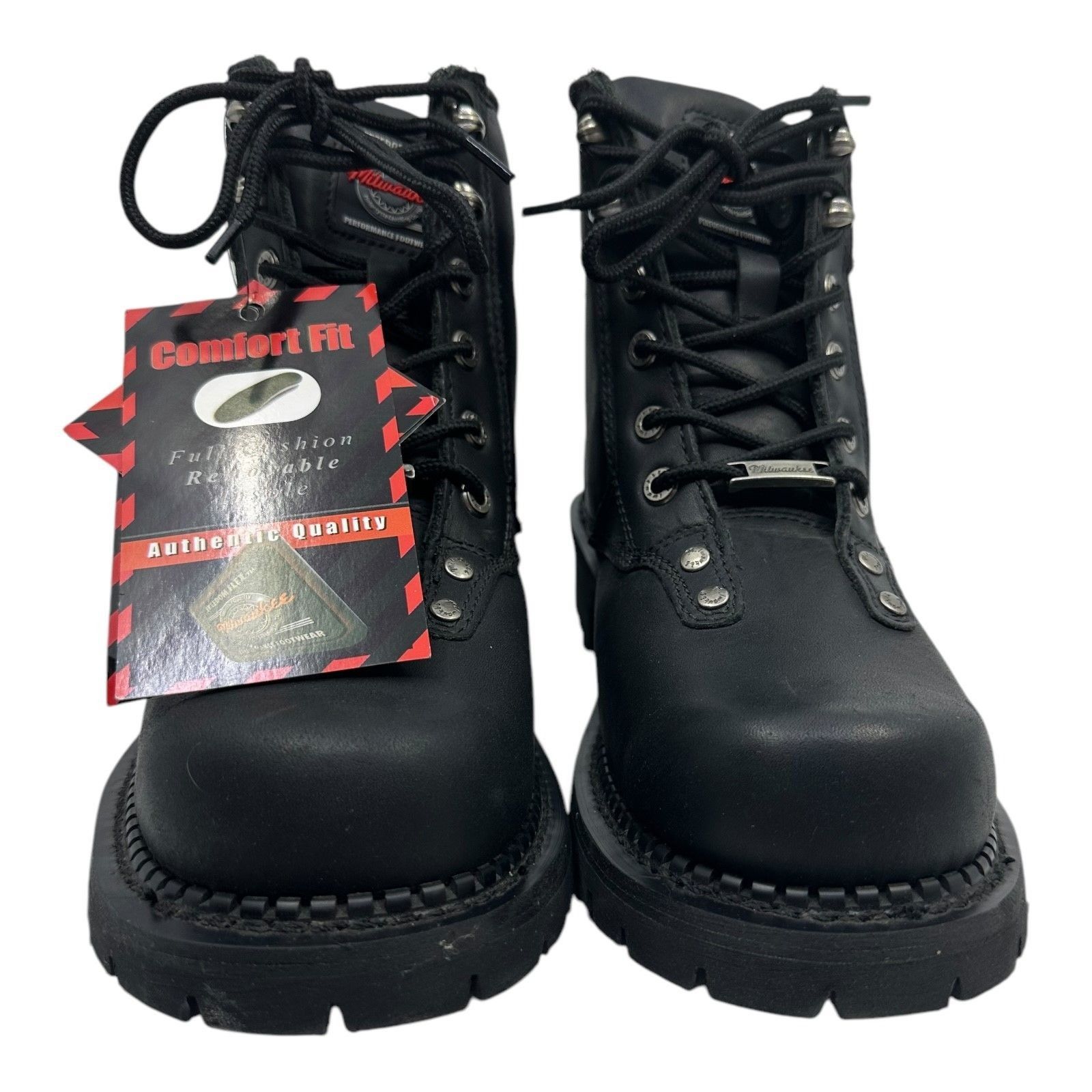 Other Milwaukee Leather Black Motorcycle Boots Mens Size 9D USA St Size US 9 / EU 42 - 12 Thumbnail