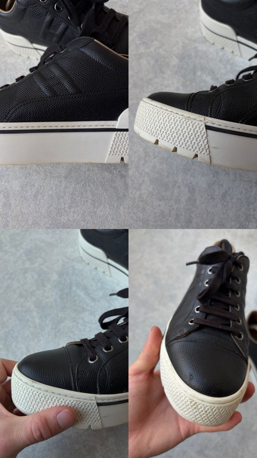 Hermes Hermes Voltage H Logo Calfskin Platform Leather Sneakers Size US 9 / IT 39 - 10 Thumbnail