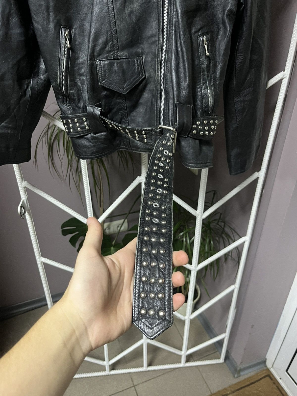 Vintage Vintage Leather Jacket Biker Jacket Punk Metal Goth Size US S / EU 44-46 / 1 - 6 Thumbnail