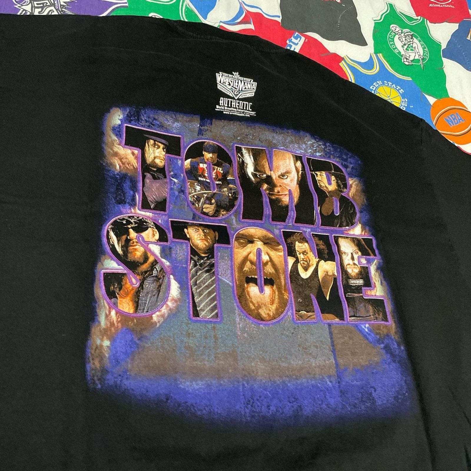 Vintage × WWE Y2K 2005 WWE The Undertaker Wrestling Tombstone Deadman Tee Size US XL / EU 56 / 4 - 4 Thumbnail