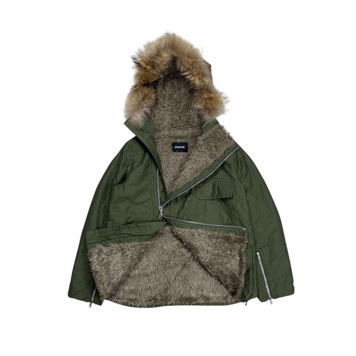 Issey Miyake Zucca Issey Miyake Fur Assymetric Two Way Zip Jacket Size US S / EU 44-46 / 1 - 3 Thumbnail