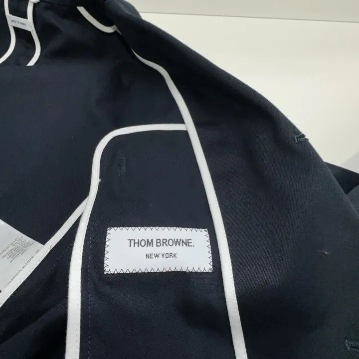 Thom Browne Thom Browne Navy Blue Breathable Suit Jacket -2507 Size US M / EU 48-50 / 2 - 4 Thumbnail