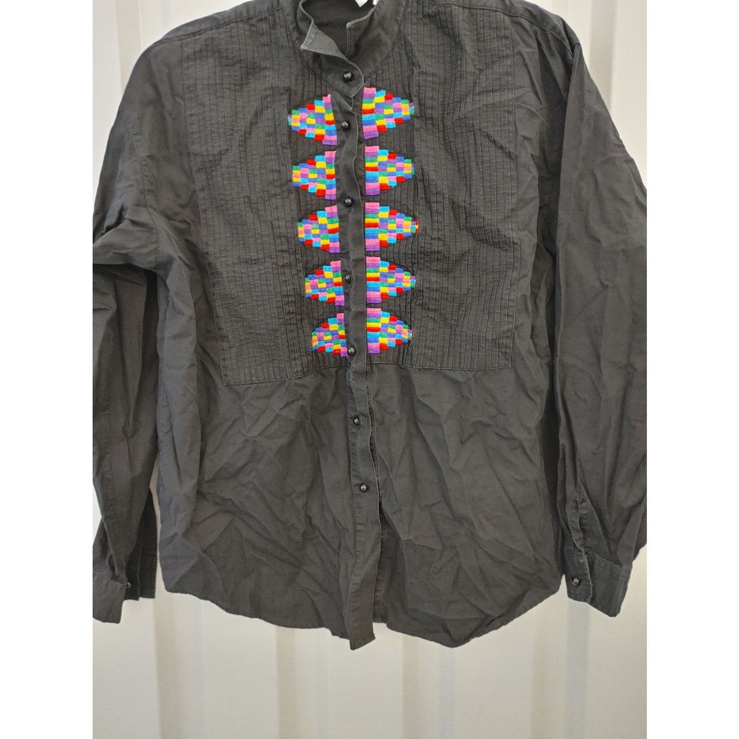 Vintage Vintage Khazana 90s Button Shirt Embroidered Aztec Medium Size M / US 6-8 / IT 42-44 - 1 Thumbnail