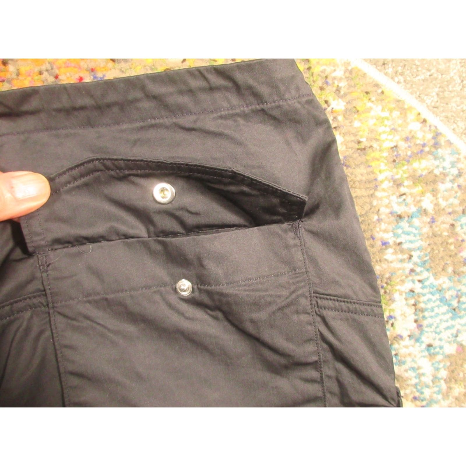 Agolde AGOLDE Parachute Cargo Pants Womens M Black Utility Military Baggy 30x28 EUC USA Size 32" / US 10 / IT 46 - 5 Thumbnail