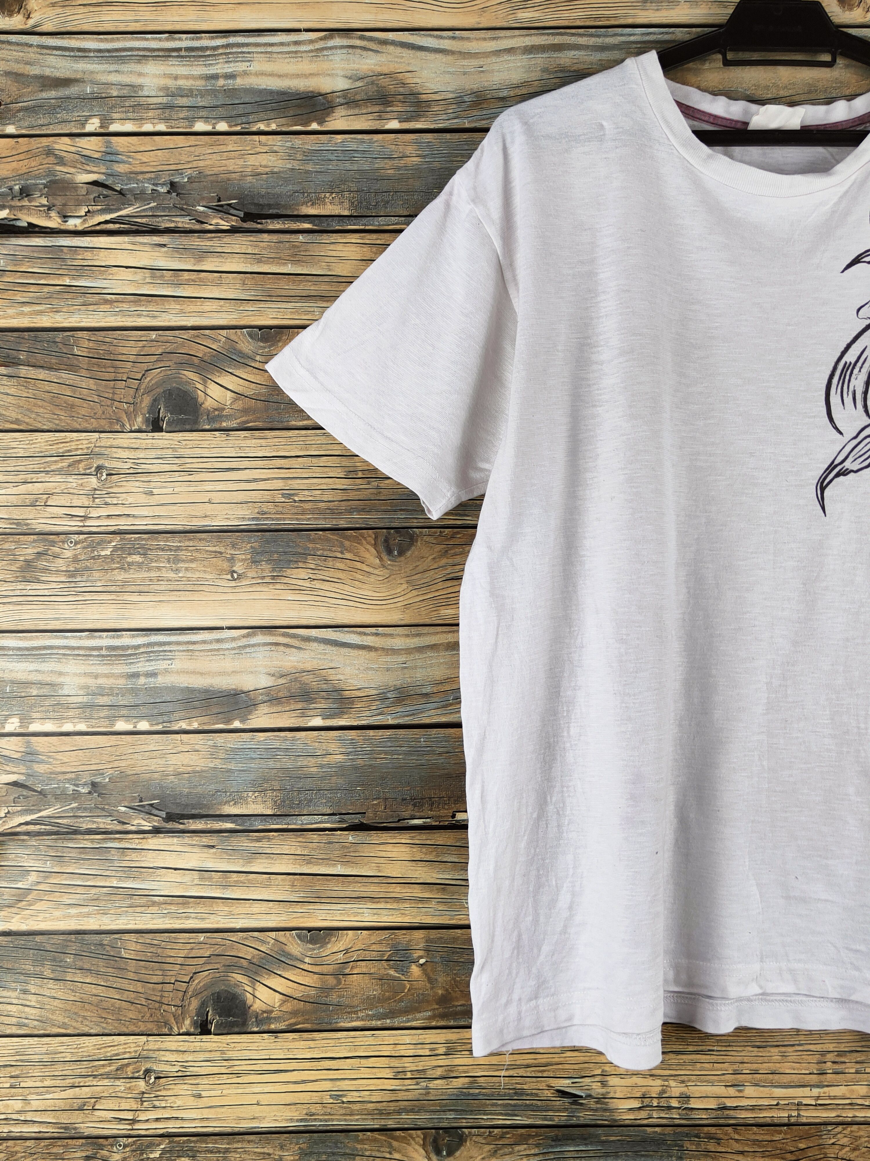 Japanese Brand DL Strange Heaven White Short Sleeve T-shirts #S2879 Size US L / EU 52-54 / 3 - 3 Thumbnail