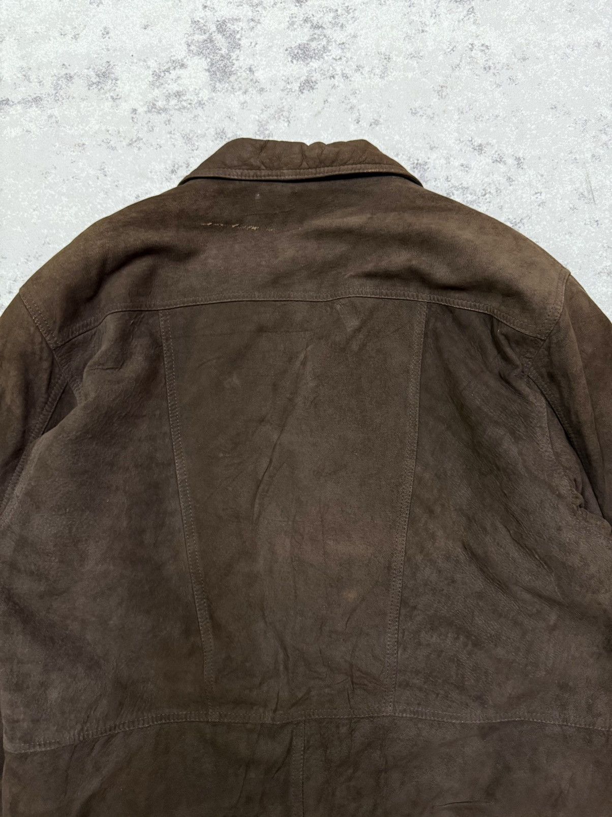 Vintage Vintage Victory Boat Line Suede Brown Jacket Wool lined Size US L / EU 52-54 / 3 - 14 Thumbnail