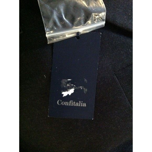 Other CONFITALIA MEN'S NEW CHARCOAL 100%WOOL 2PC SUIT SIZE:46R Size 46R - 9 Thumbnail