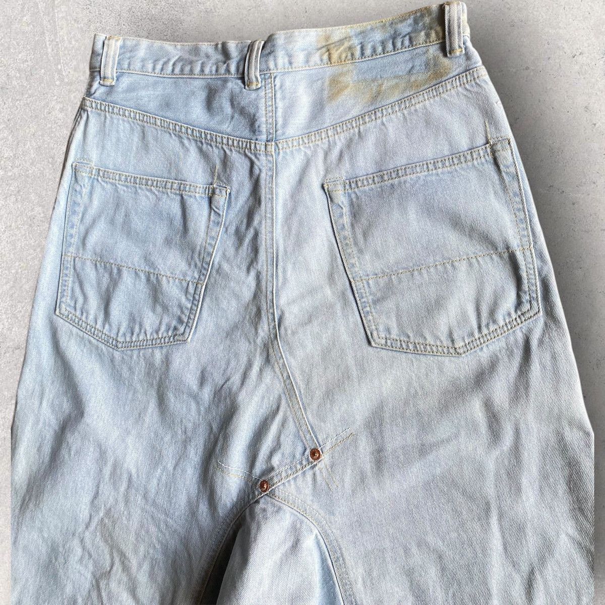 Comme des Garcons × Fumito Ganryu × Ganryu Blue Denim Drop Crotch Size US 30 / EU 46 - 4 Thumbnail