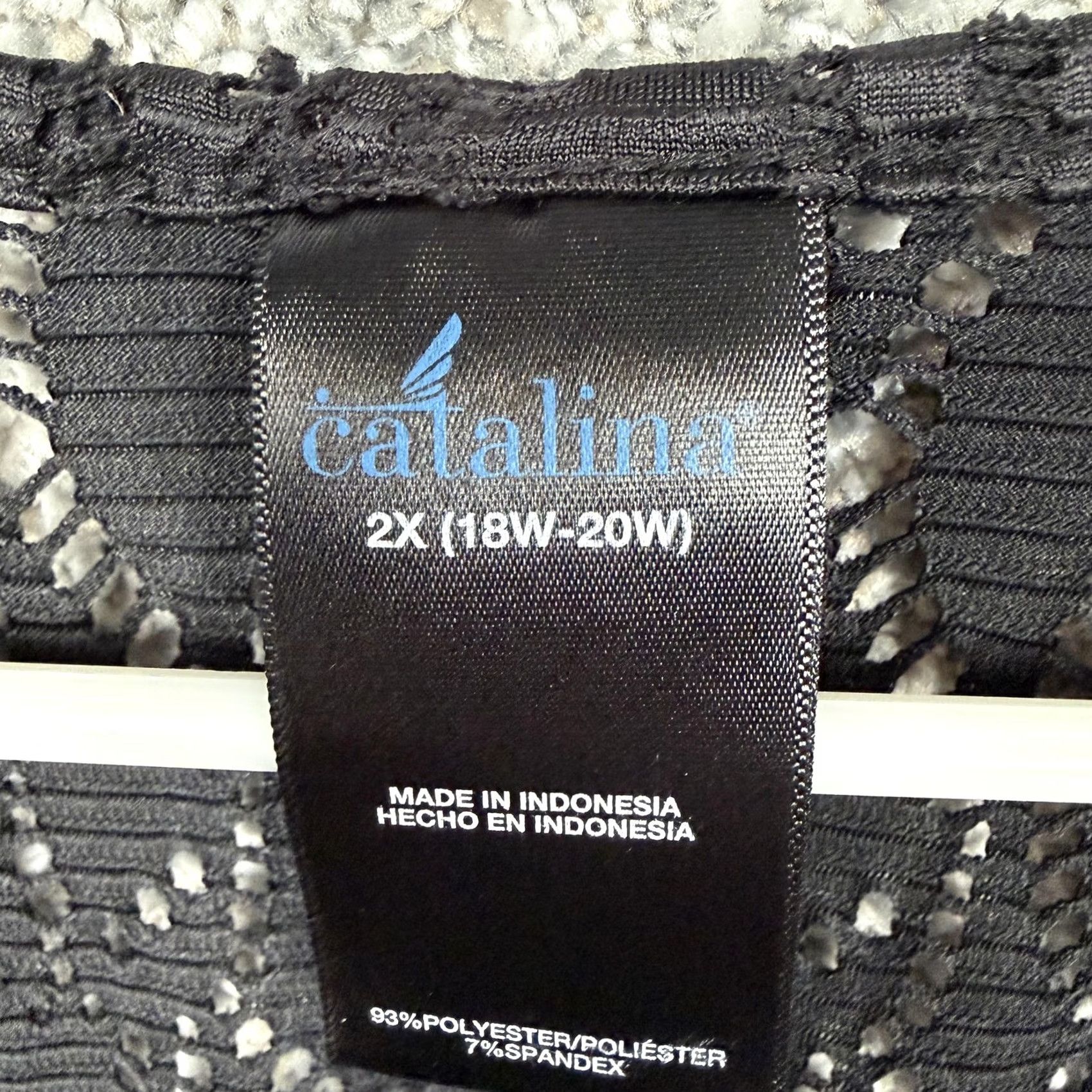 Catalina Catalina Cover Up 2X Women Beach Sheer Crochet Lace Poly/Spandex Black Geometric Lace Beach Gothic 2X Women Fashion Garment Size ONE SIZE - 4 Thumbnail