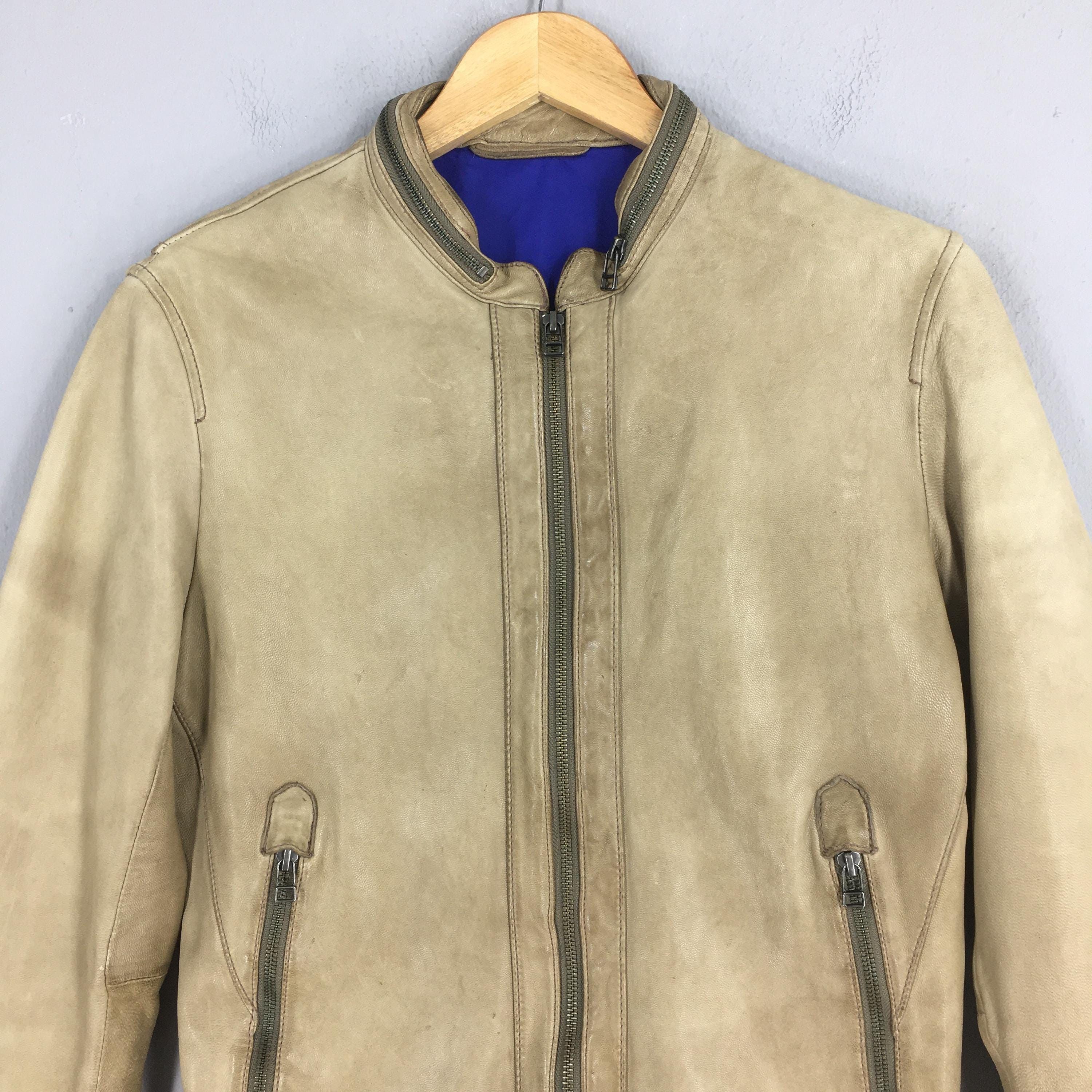 Melrose Vintage Men's Melrose Sheepskin Leather Jacket Small Size US S / EU 44-46 / 1 - 2 Thumbnail