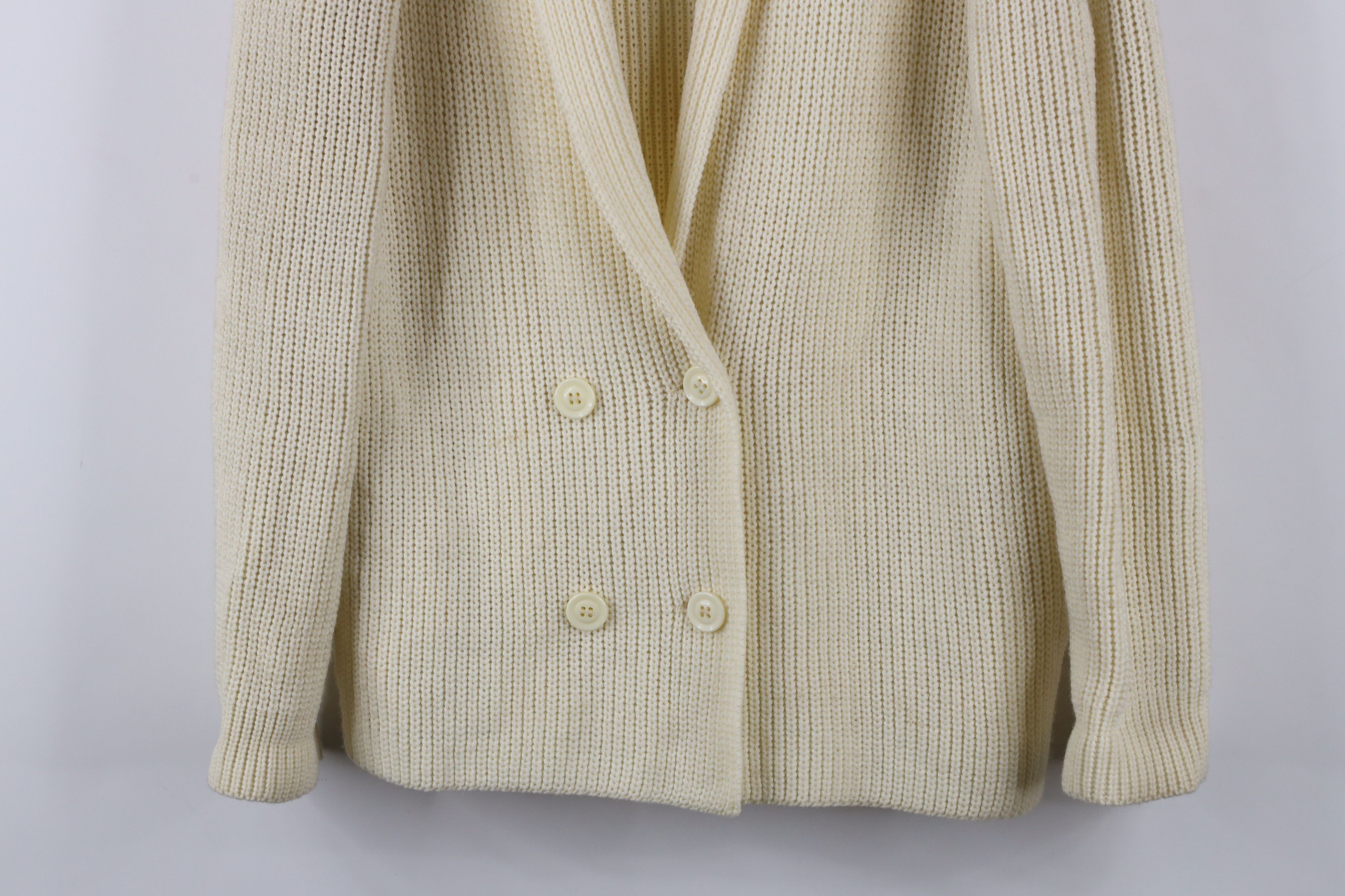 Vintage Vintage 70s Streetwear Breasted Ribbed Knit Cardigan Sweater Size M / US 6-8 / IT 42-44 - 3 Thumbnail