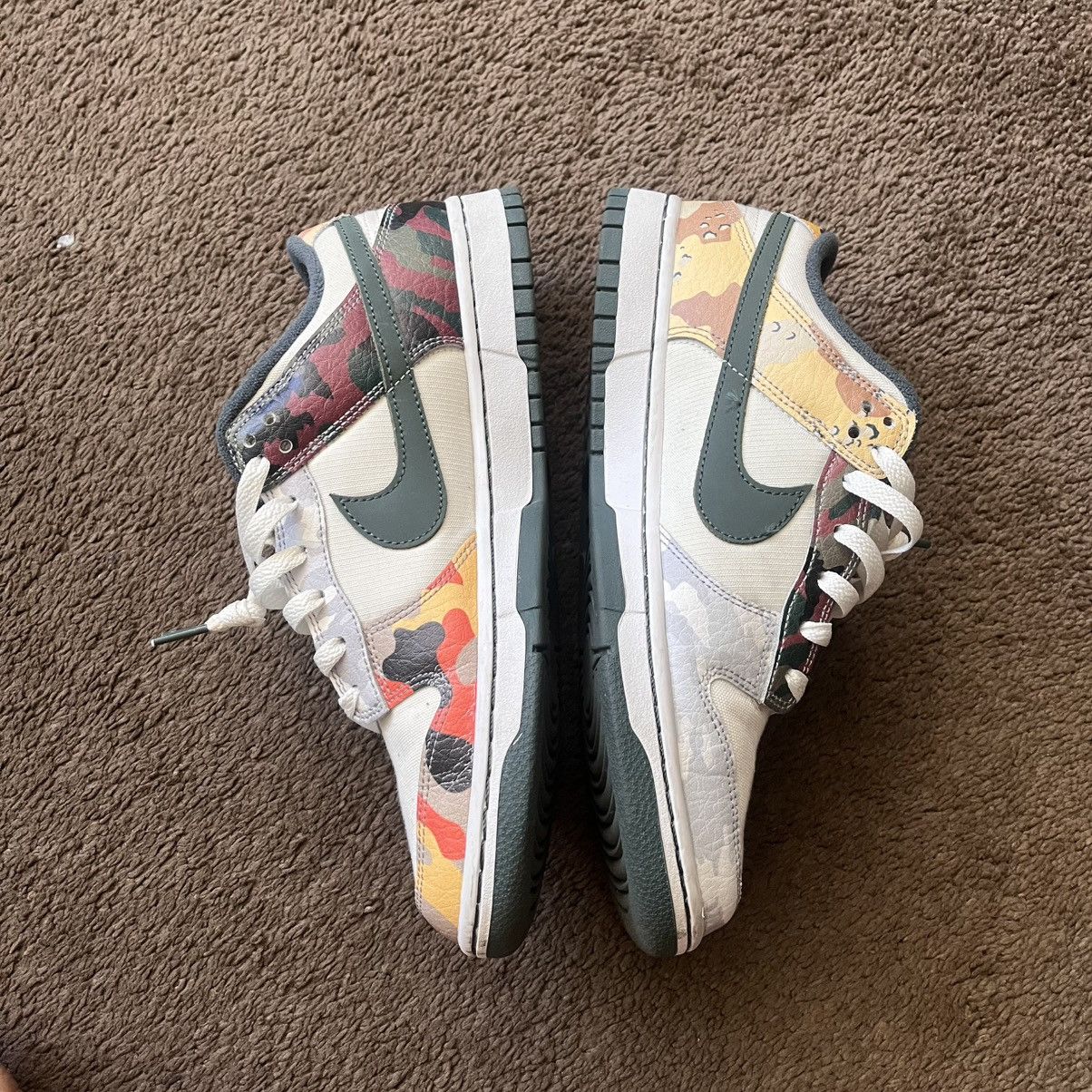 Nike Nike Dunk Low Multi Camo Size US 10 / EU 43 - 5 Thumbnail