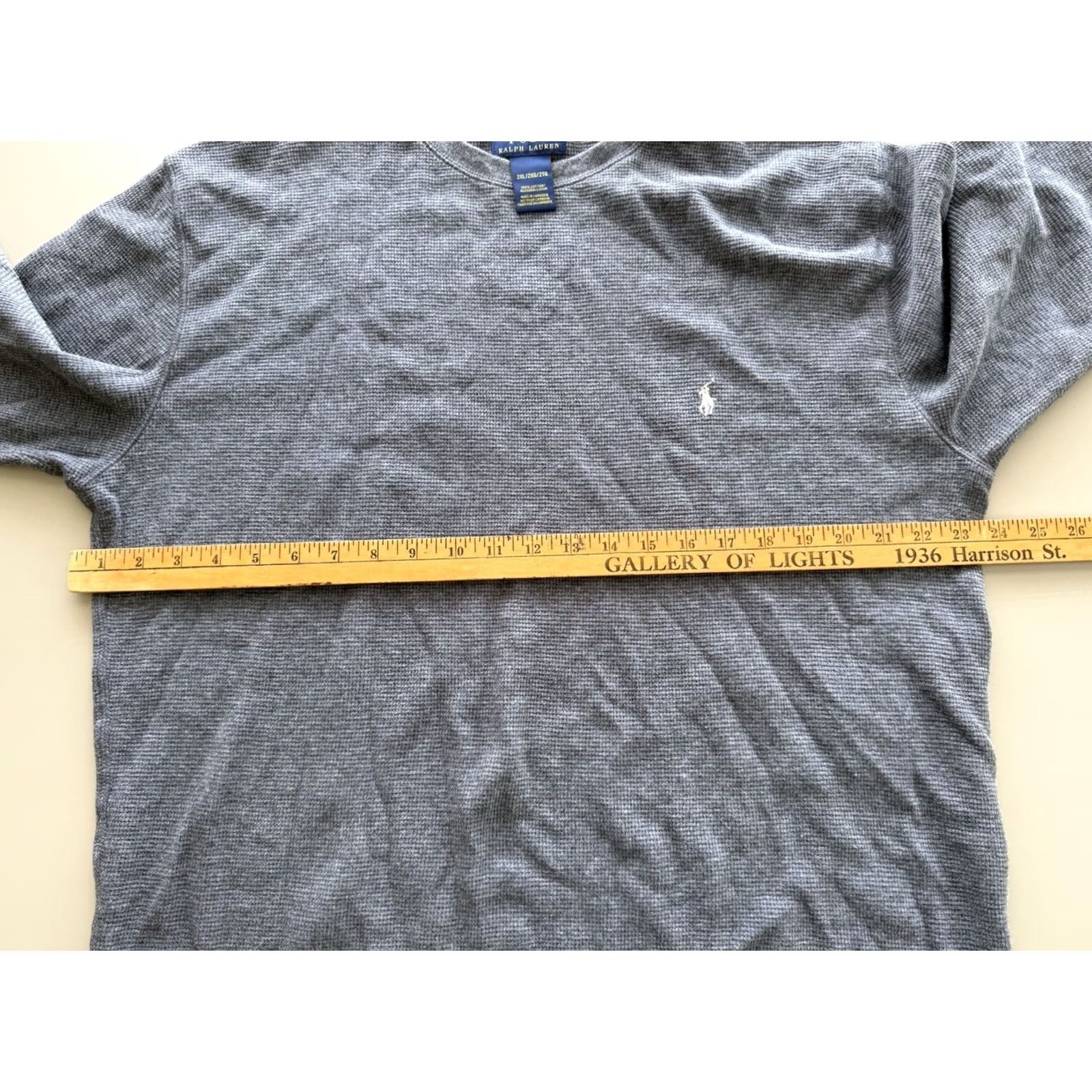 Polo Ralph Lauren Ralph Lauren Polo Long Sleeve Henley 2XL Cotton Knit Gray Classic Preppy Outdoor Shirt Mens Size US XXL / EU 58 / 5 - 7 Thumbnail