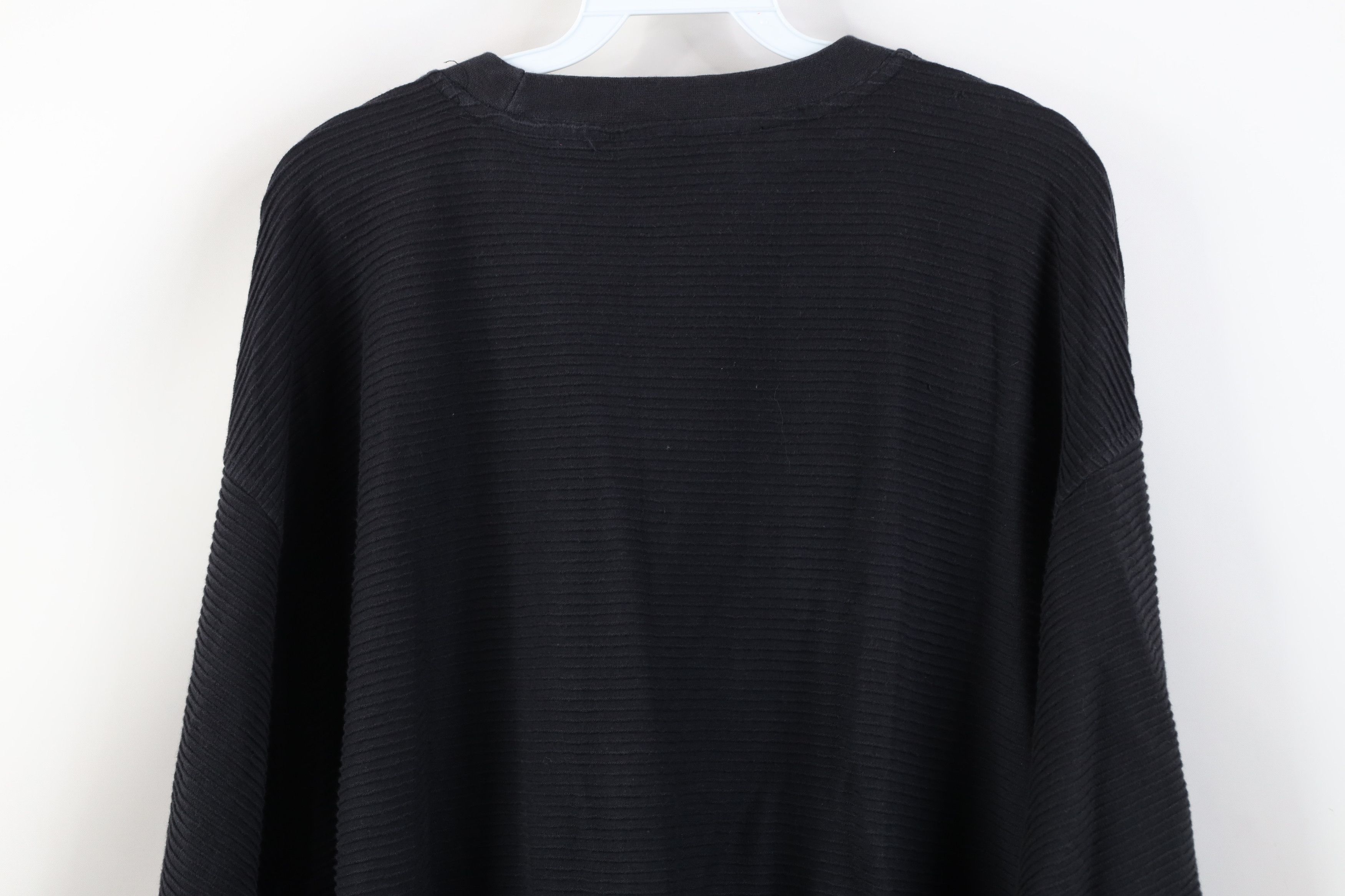 Vintage Vintage 90s Streetwear Baggy Fit Ribbed Knit T-Shirt Black Size US XL / EU 56 / 4 - 10 Thumbnail