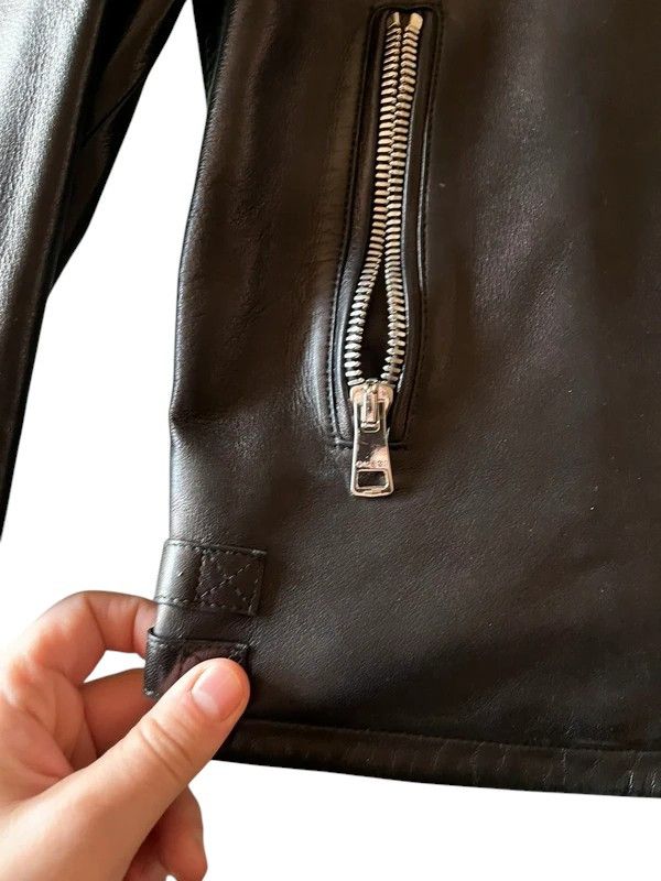 Gucci LEATHER BIKER JACKET Size L / US 10 / IT 46 - 3 Thumbnail