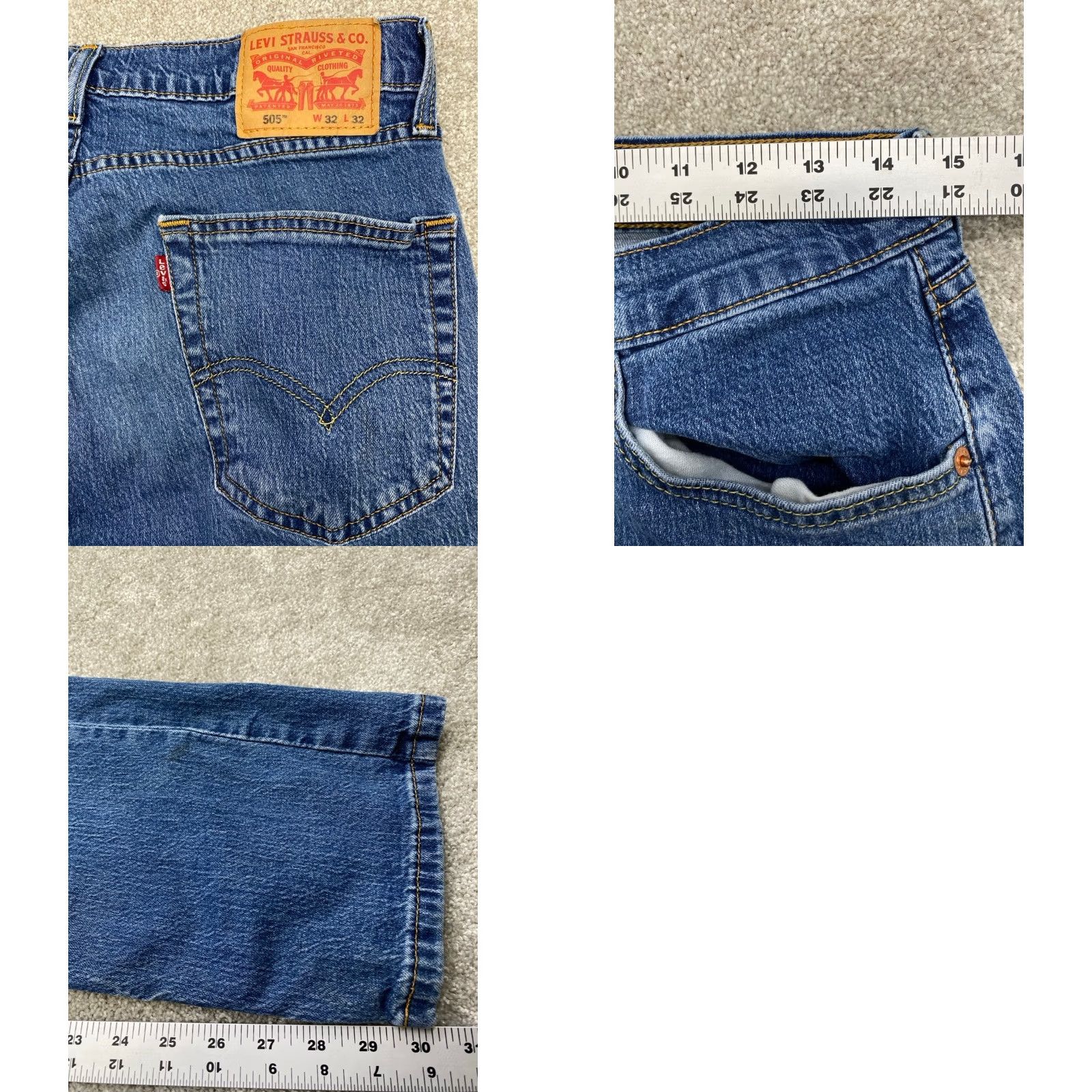 Levi's VINTAGE Levi's 501 Jeans Mens 36x32 Blue Denim Button Fly Straight 4605 Jeans Mens Size US 36 / EU 52 - 8 Thumbnail