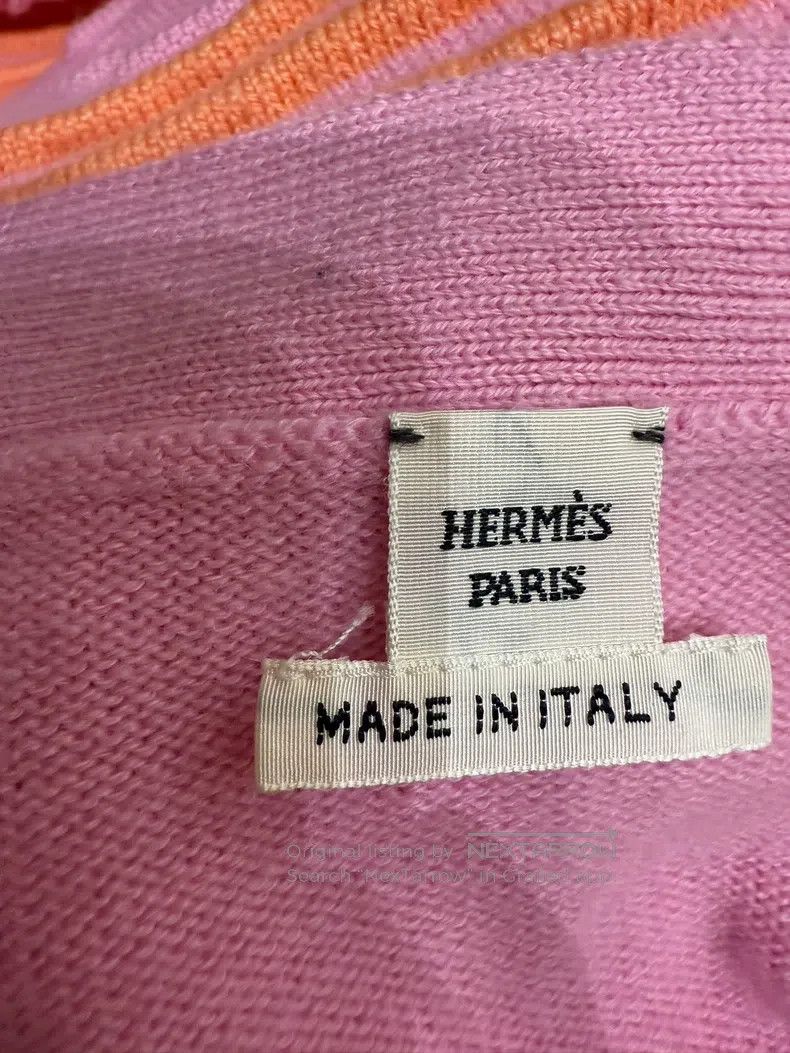 Hermes Hermes Pink cashmere knit cardigan Size XXS / US 00 / IT 34 - 5 Thumbnail