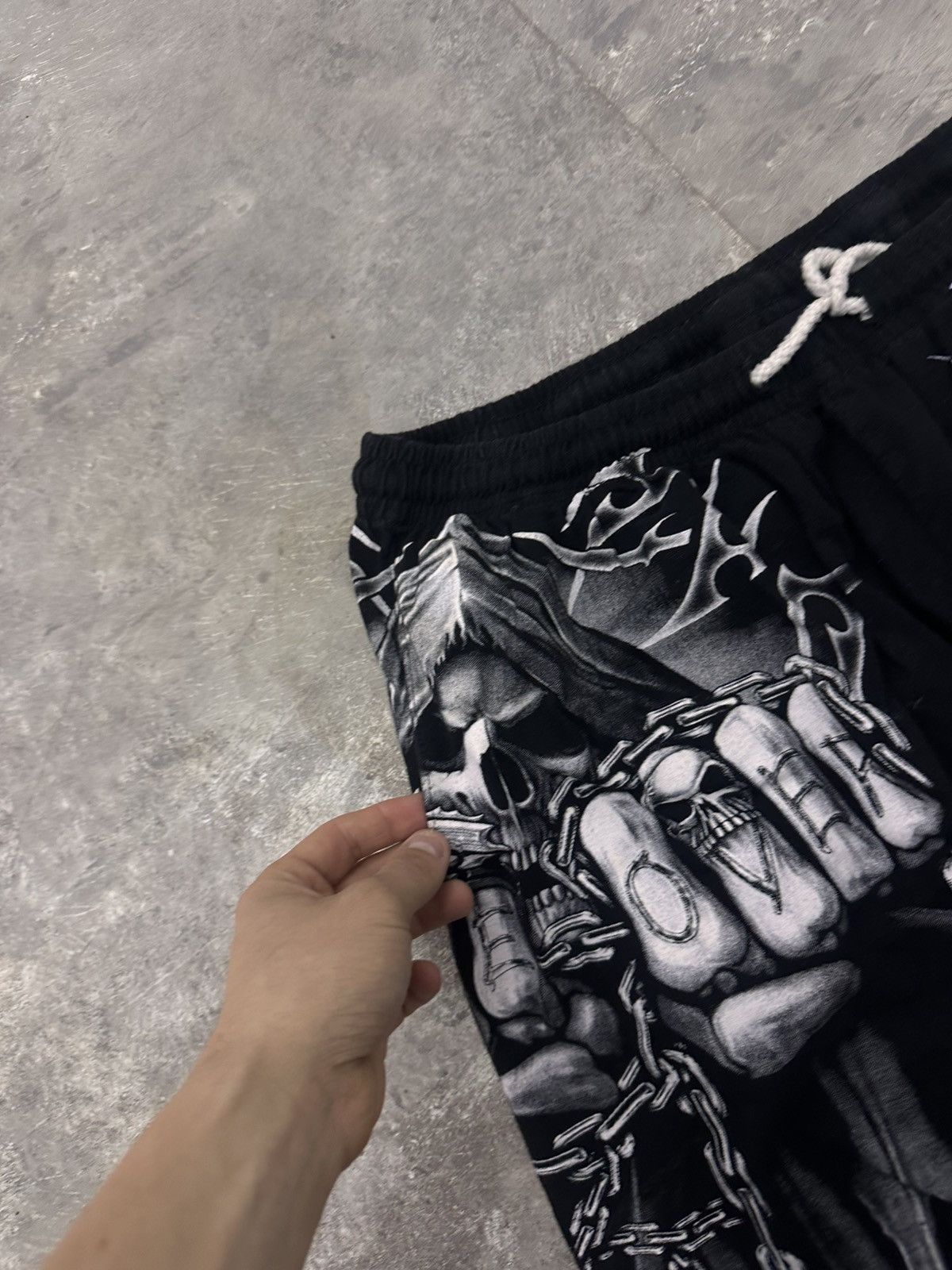 Vintage Baggy Wide Black Y2K Shorts Size US 34 / EU 50 - 5 Thumbnail