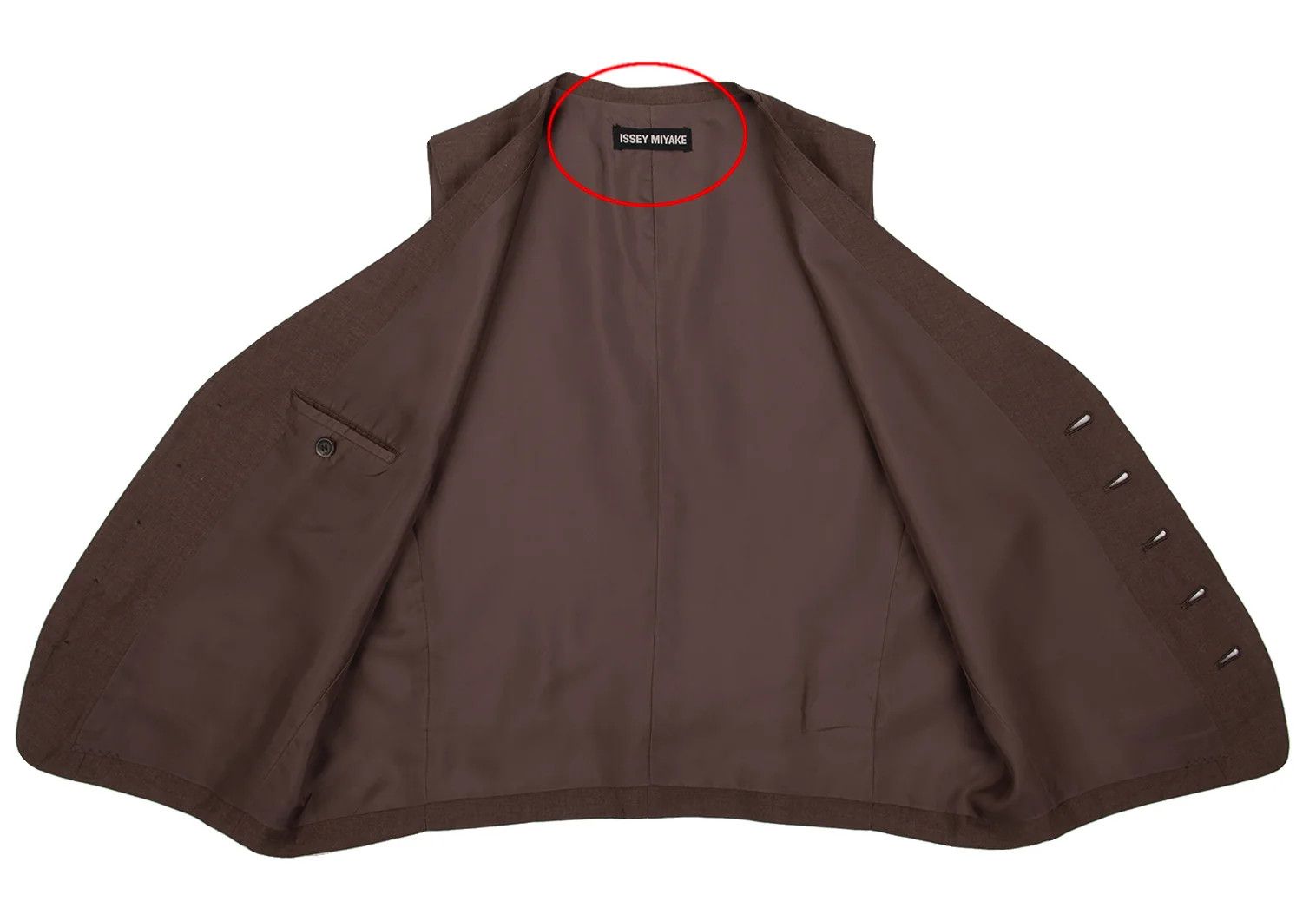Issey Miyake Linen Silk Vest in Brown, Size L Size US L / EU 52-54 / 3 - 7 Thumbnail
