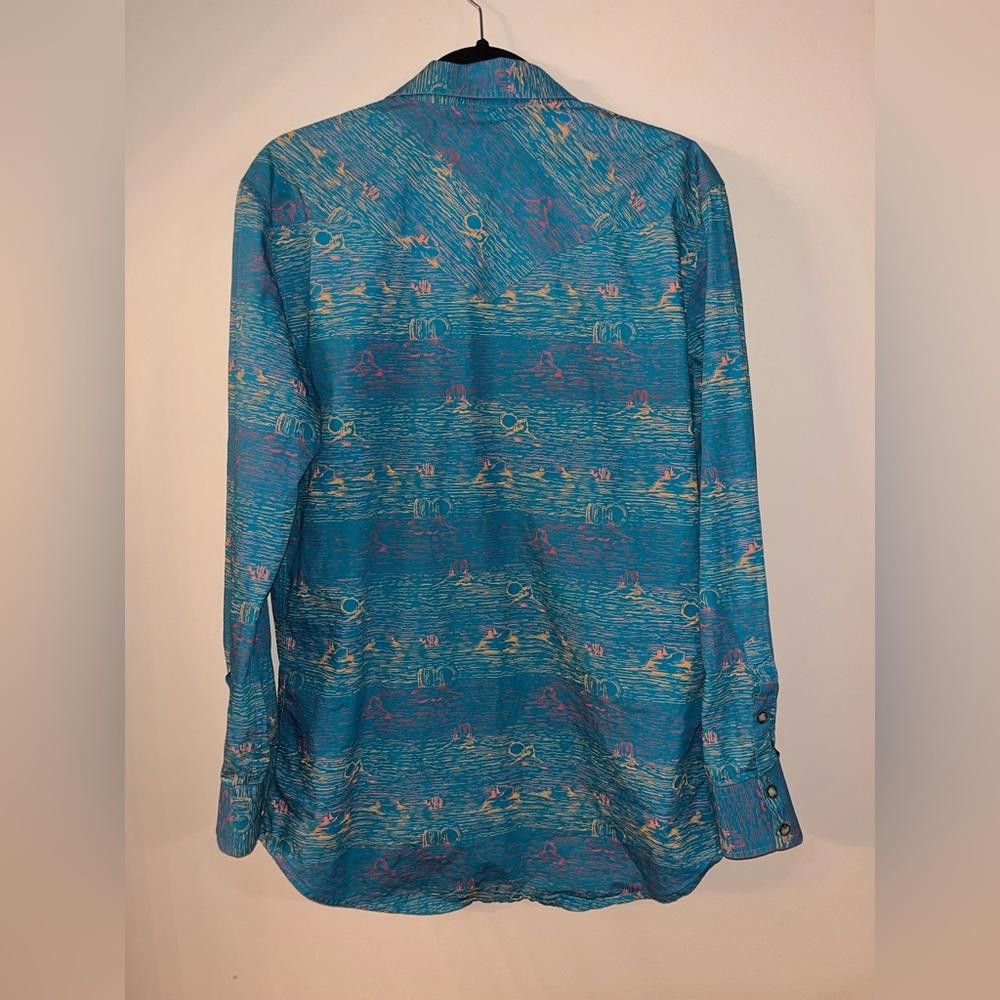 Designer Rock and Roll denim western button down shirt Medium modern Size US M / EU 48-50 / 2 - 5 Thumbnail