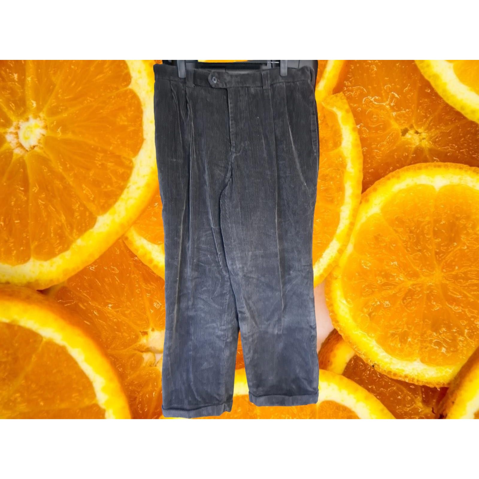 Perry Ellis Perry Ellis Black Corduroy Pants with Leg Cuffs Size 34/30 Size US 34 / EU 50 - 4 Thumbnail