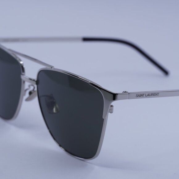 Saint Laurent Paris Saint Laurent SL280 003 Sunglasses Silver Aviator Frame Size ONE SIZE - 7 Thumbnail