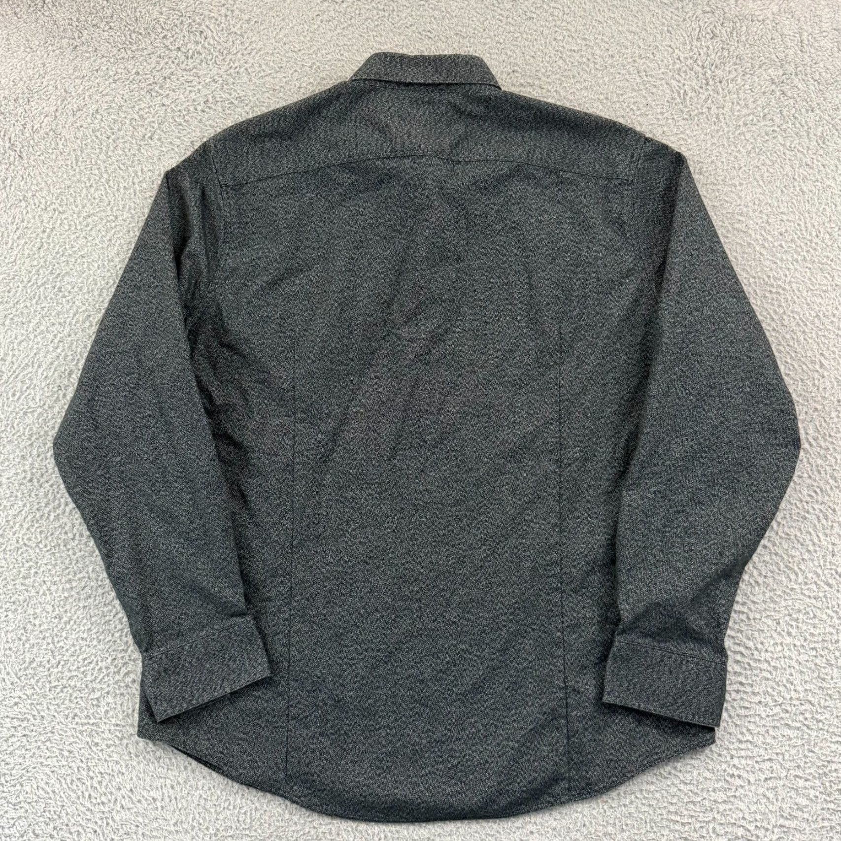 Banana Republic VINTAGE Banana Republic Shirt Men XL Black Slim Fit Dress Snap Button Preppy Long Sleeve Size 46R - 2 Thumbnail