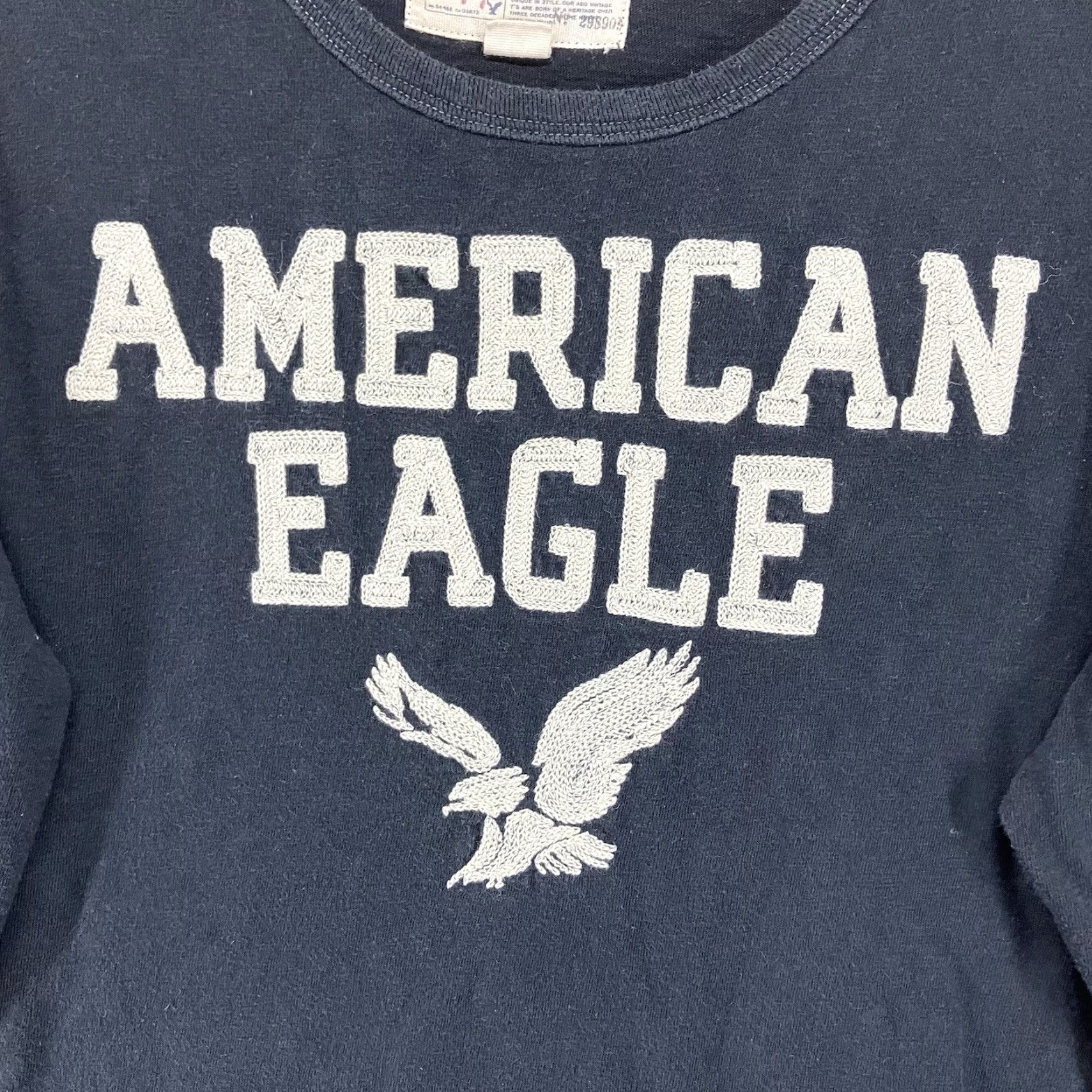 American Eagle Outfitters VINTAGE American Eagle Shirt Long Sleeve Men Small Black Classic Fit Embroidered Logo Crew Neck 2000s Mens Size US S / EU 44-46 / 1 - 3 Thumbnail