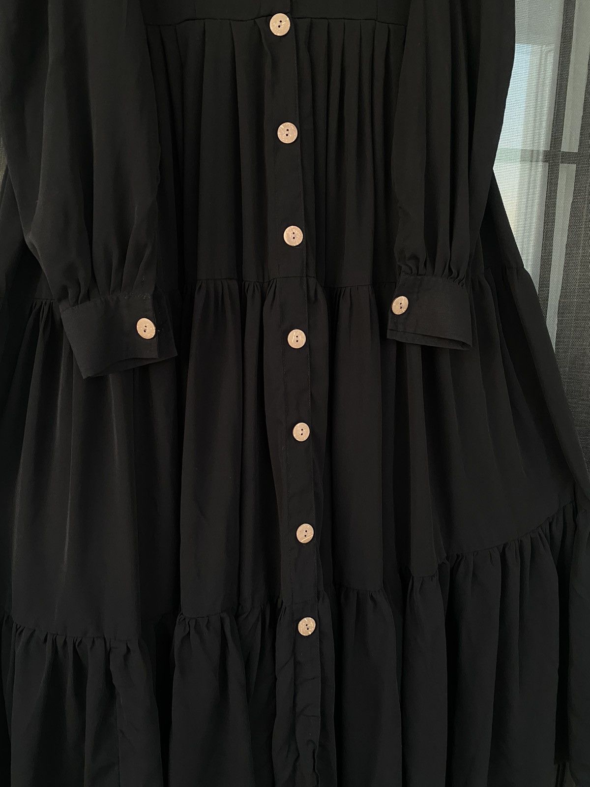 Other Womens Muslim Tiered Ruffles Holiday Abaya Maxi Dress Size L / US 10 / IT 46 - 4 Thumbnail