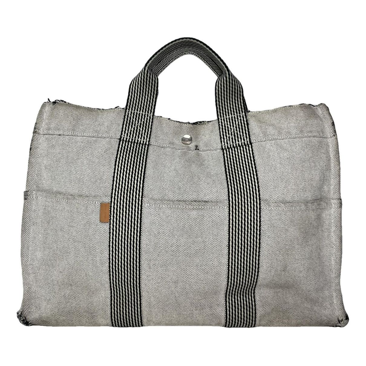 Other Hermès Silver Cotton Handbag Size ONE SIZE - 1 Thumbnail