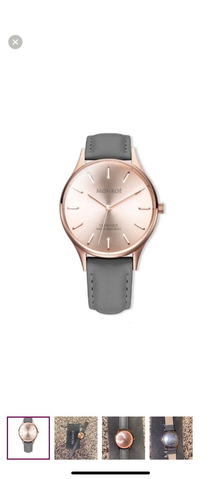 Other Monroe solerose charcoal leather band watch Size ONE SIZE - 1 Thumbnail