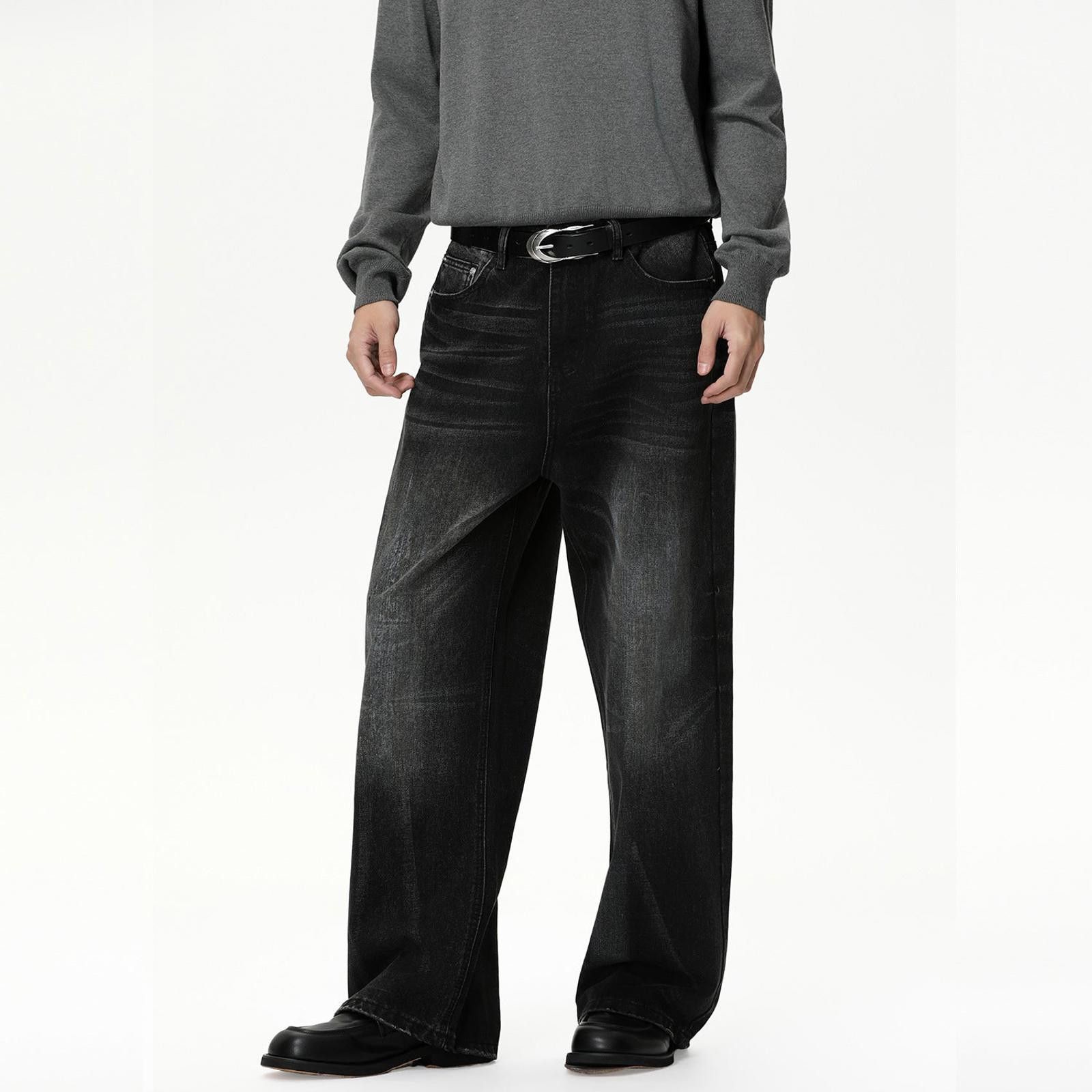Vintage Faded Blue Relaxed Fit Denim Jeans, Straight Leg Jeans Size US 30 / EU 46 - 5 Thumbnail