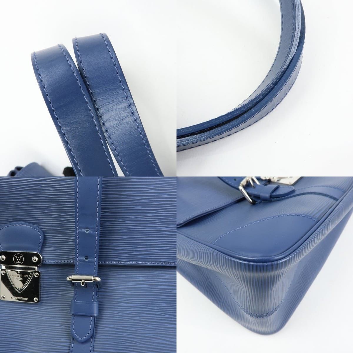 Louis Vuitton Louis Vuitton Epi Segur MM Shoulder Bag Blue Size ONE SIZE - 4 Thumbnail