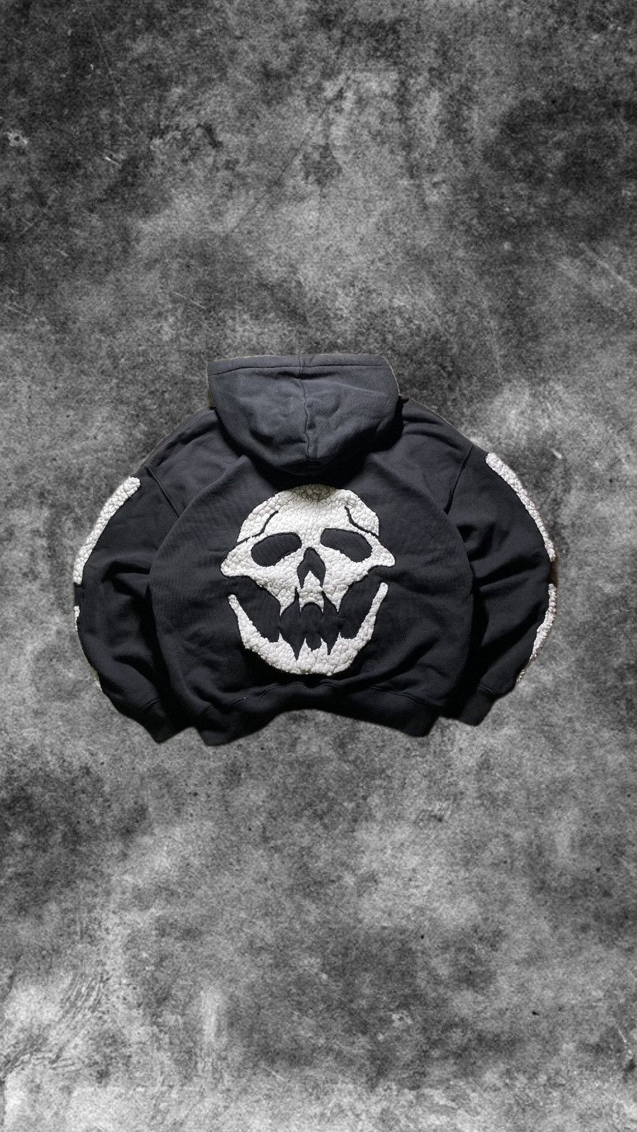 Nike ⛩️Nike Custom Hoodie Rare Y2K Punk Rock Devil Cross Hearts⛩️ Size US L / EU 52-54 / 3 - 2 Thumbnail