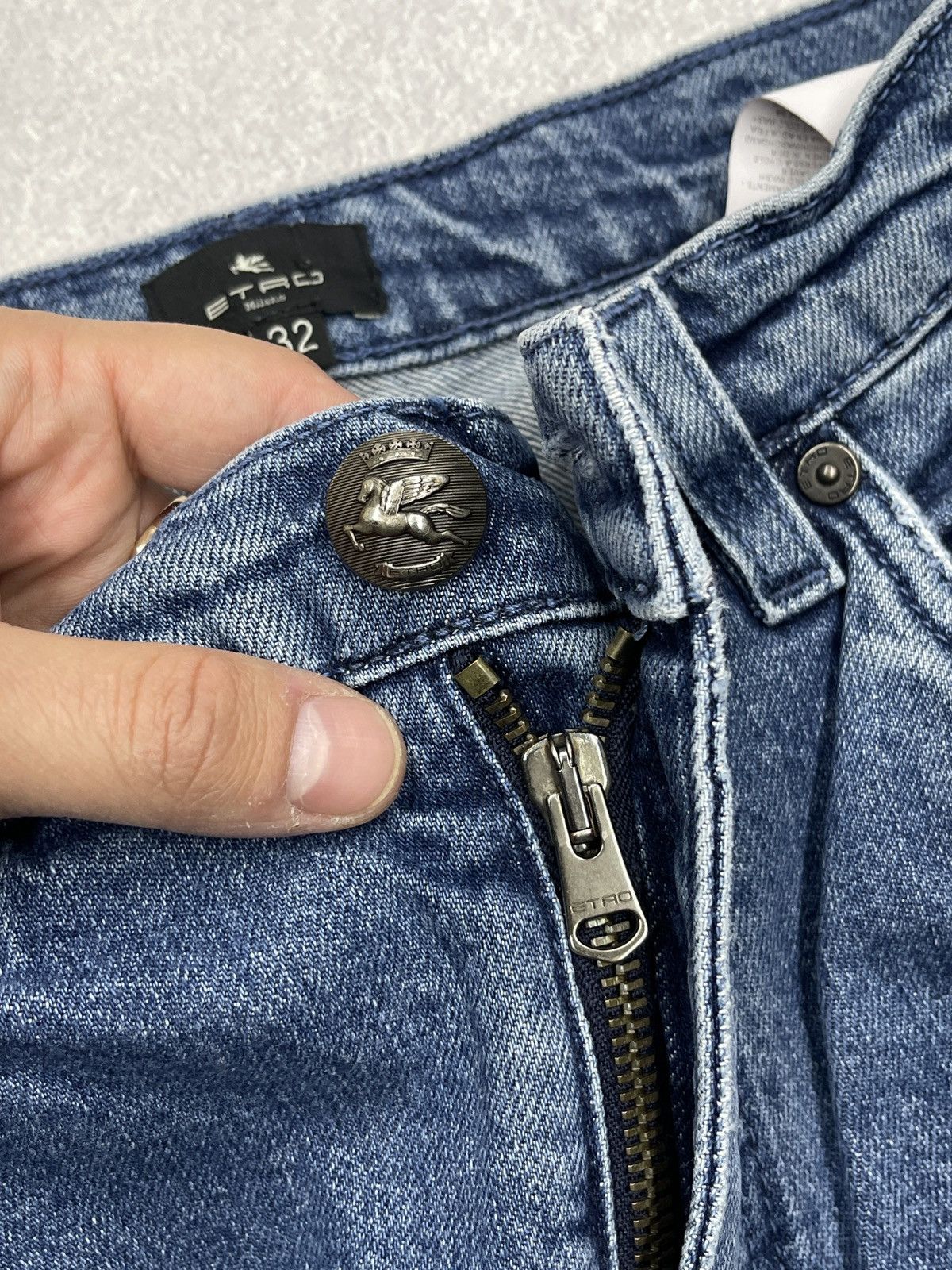 Designer × Etro × Vintage Mens Etro Milano Denim Jeans Blue Italy Designer Size US 32 / EU 48 - 10 Thumbnail